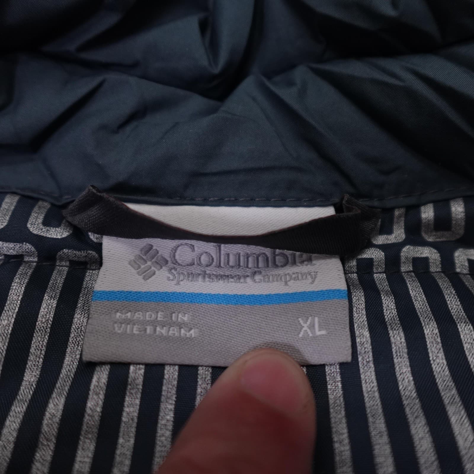 Columbia Jacket Mens XL Blue Thermal Coil Insulated Zip Hiking Puffer Winter - Thumbnail 3