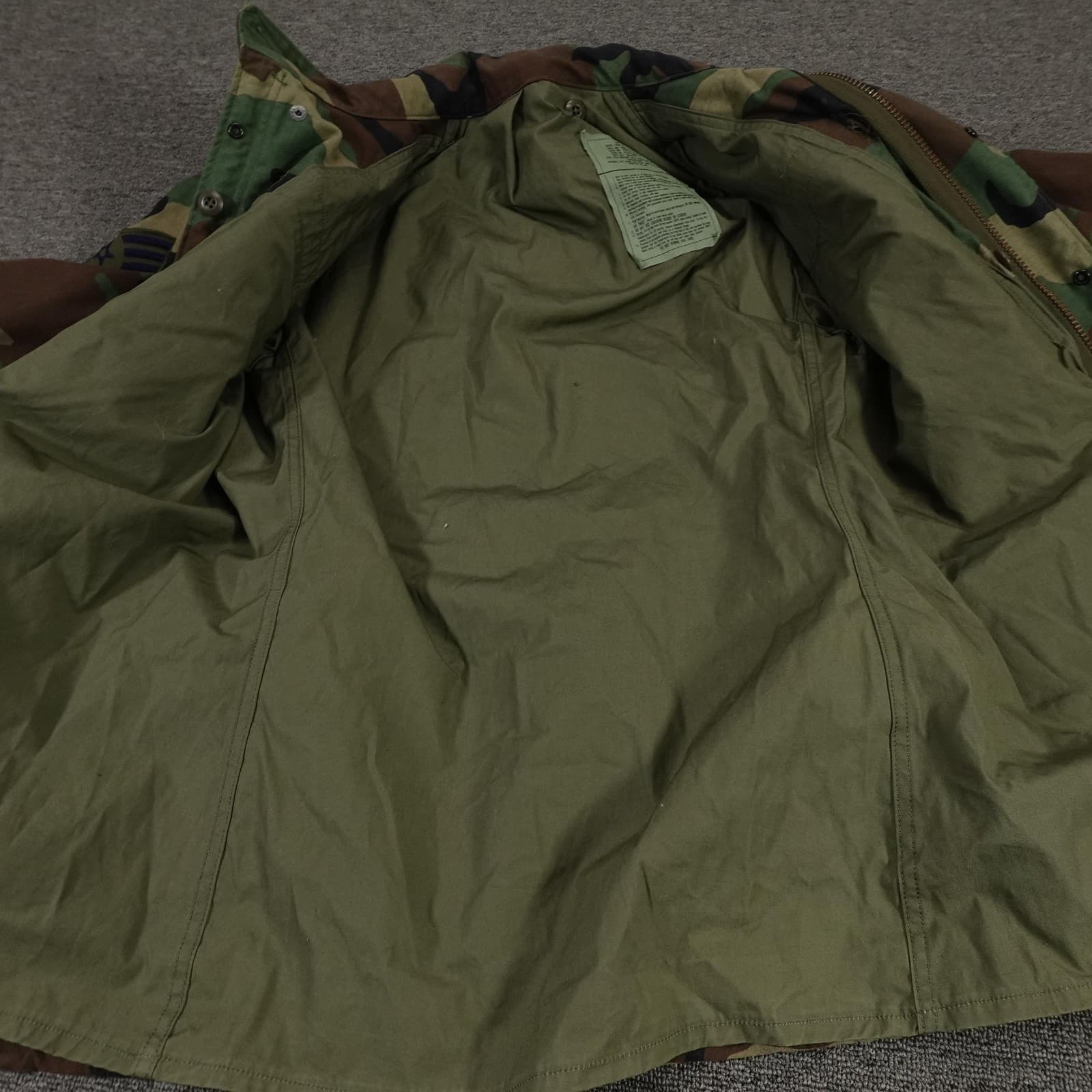 Vintage Golden Mfg M65 Field Jacket Mens Small Woodland Camo US Air Force 80s - Thumbnail 15