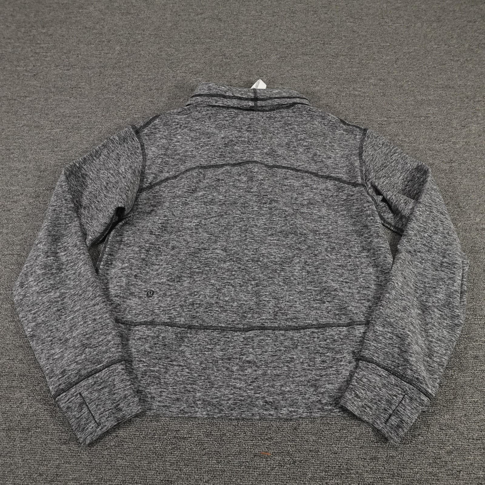 Lululemon Pullover Womens 6 Gray Ready To Rulu Fleece Cowl Neck Active Running - Thumbnail 10