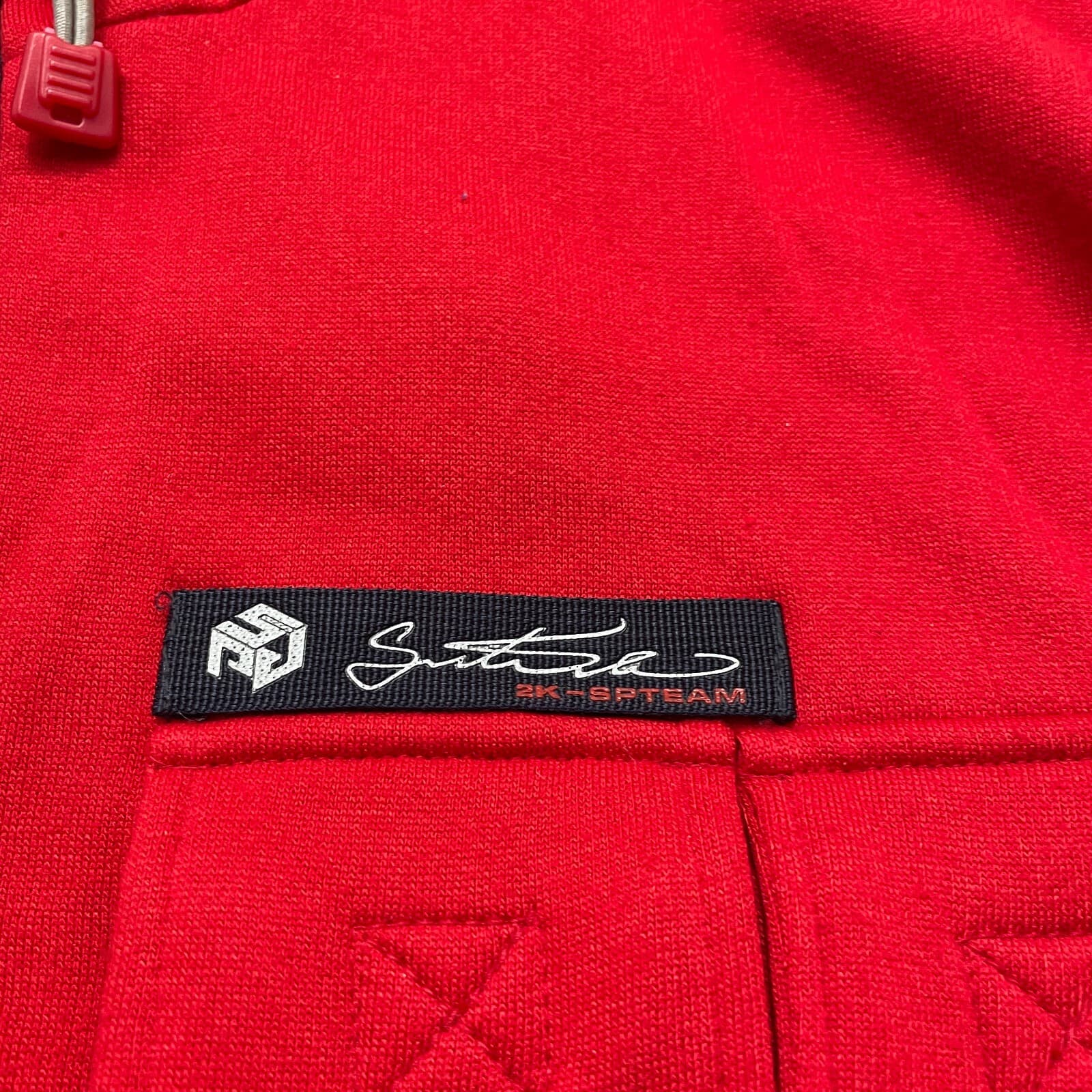 VINTAGE Southpole Vest Adult Large Red Sweater Full Zip Hip Hop Y2k Streetwear * - Thumbnail 3