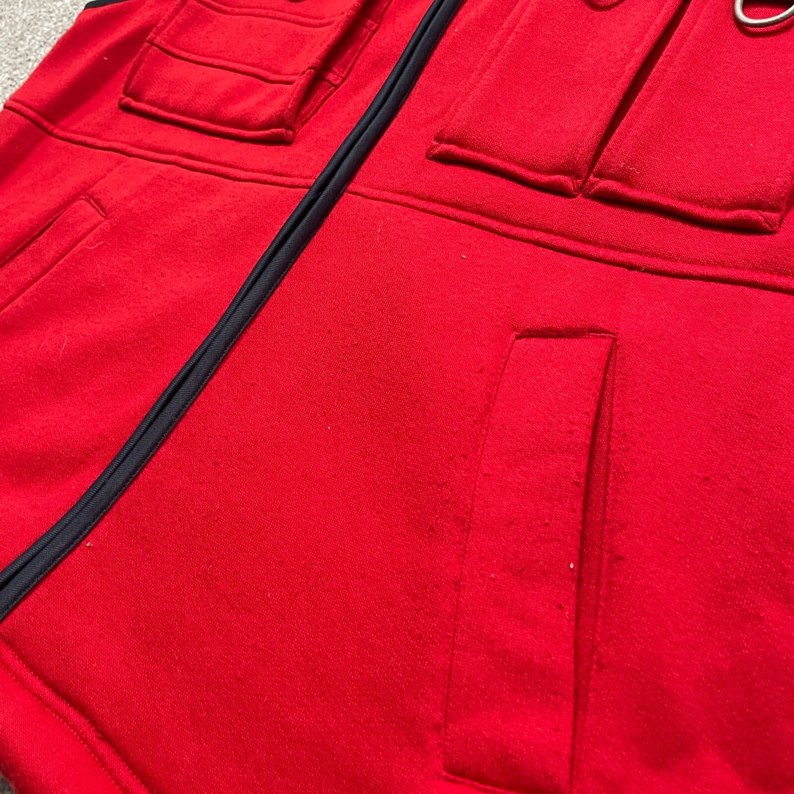 VINTAGE Southpole Vest Adult Large Red Sweater Full Zip Hip Hop Y2k Streetwear * - Thumbnail 5