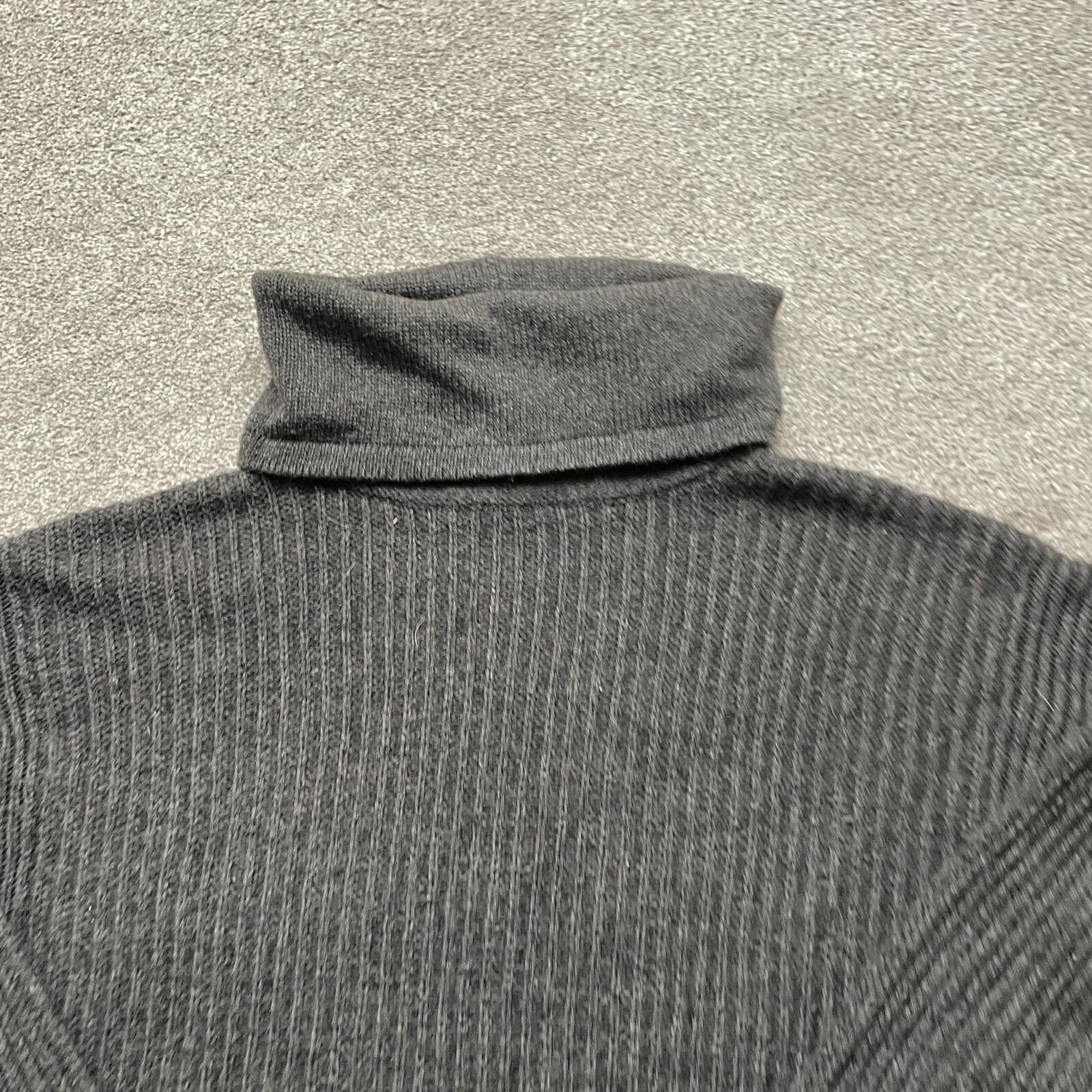 prAna Sweater Adult XS Extra Small Gray Ribbed Knit Turtleneck Pullover Ladies - Thumbnail 2