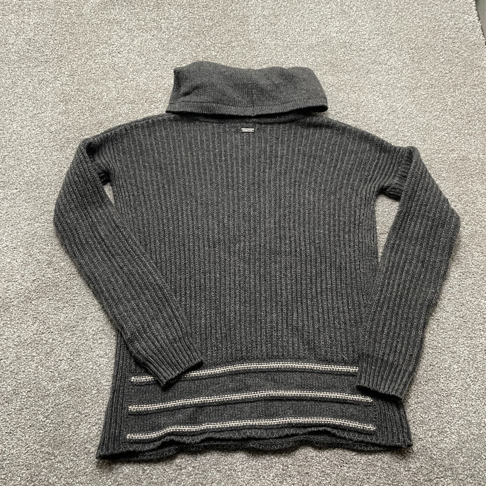prAna Sweater Adult XS Extra Small Gray Ribbed Knit Turtleneck Pullover Ladies - Thumbnail 7