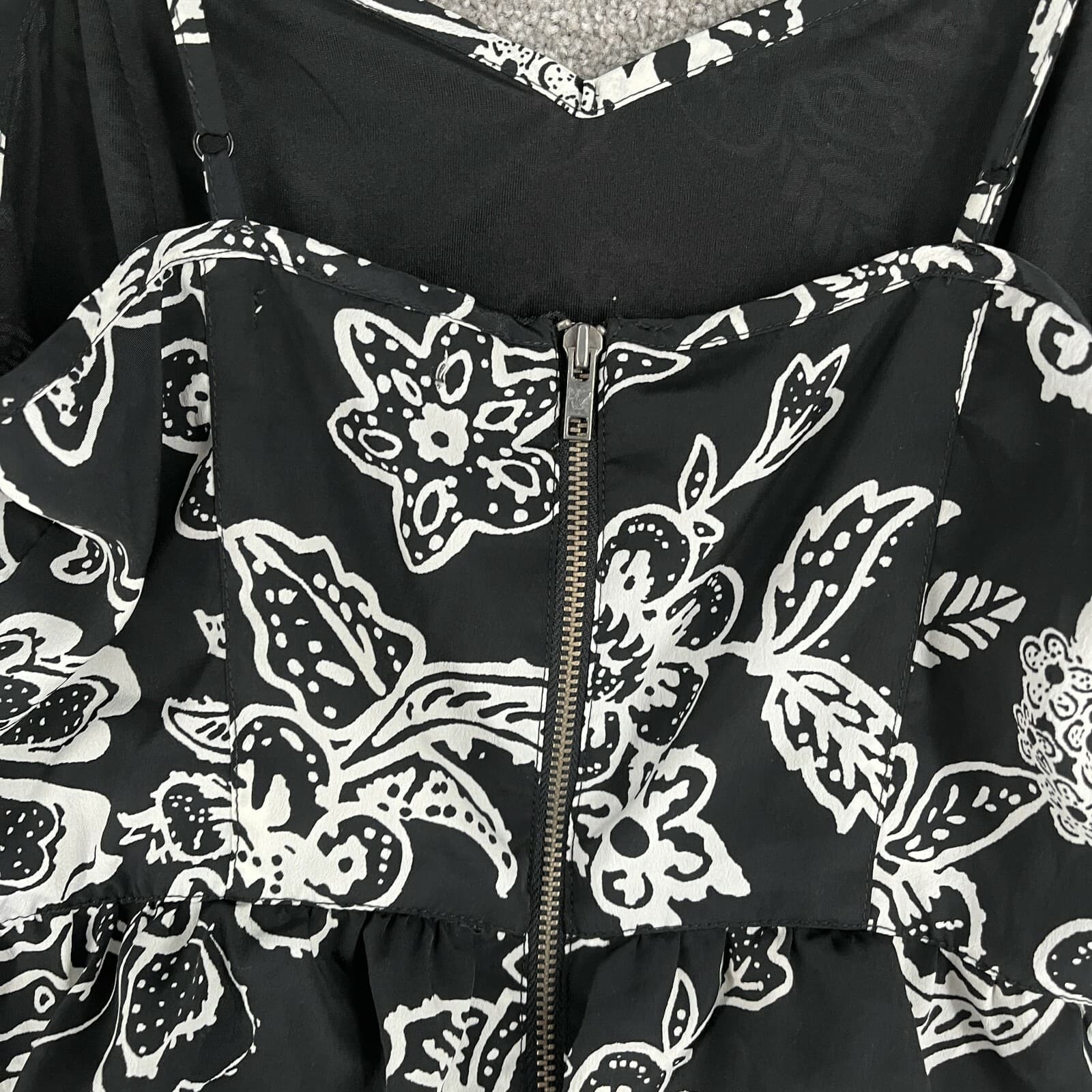 American Eagle Dress Adult 4 Multicolor Mini Strap Black White Short Ladies - Thumbnail 6