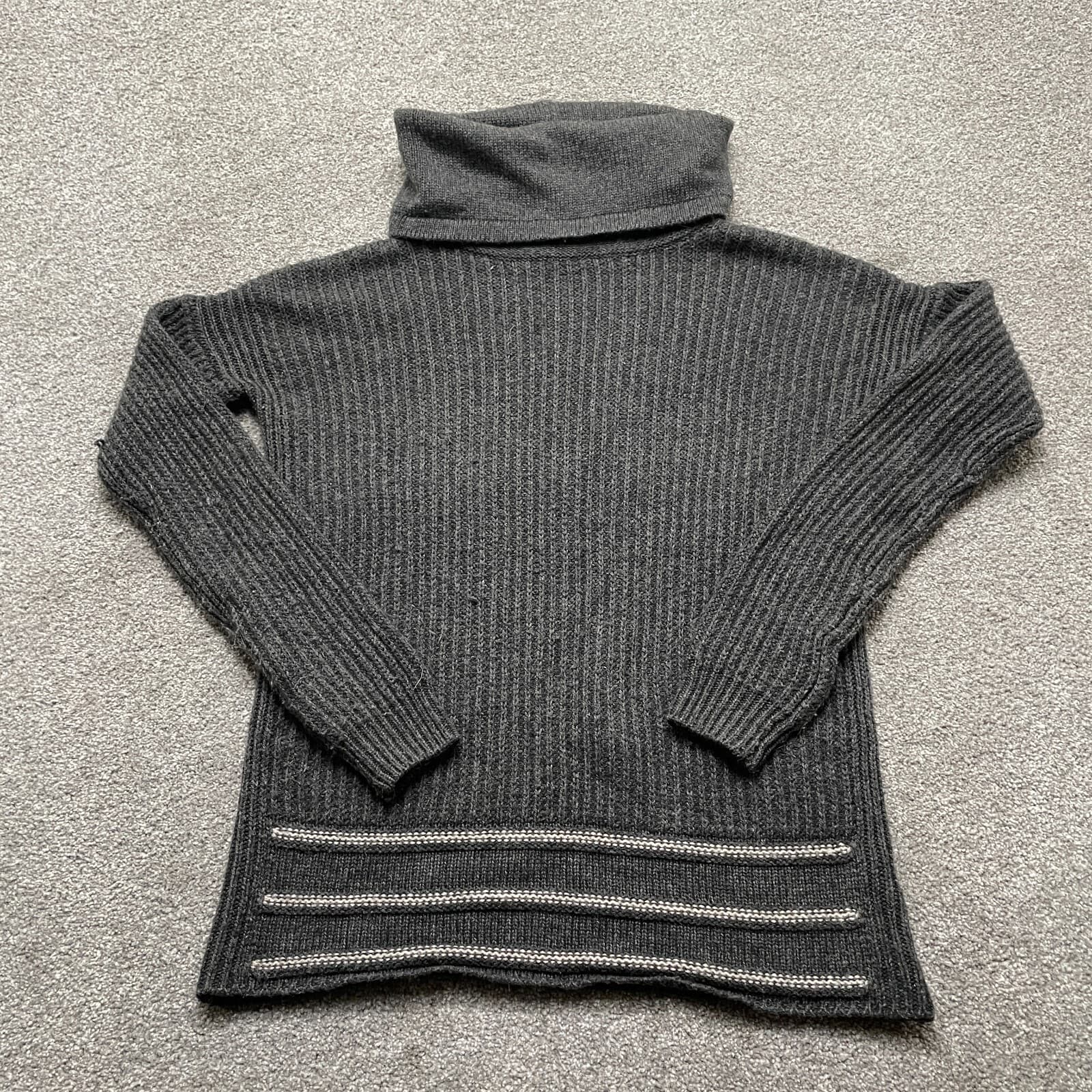 prAna Sweater Adult XS Extra Small Gray Ribbed Knit Turtleneck Pullover Ladies