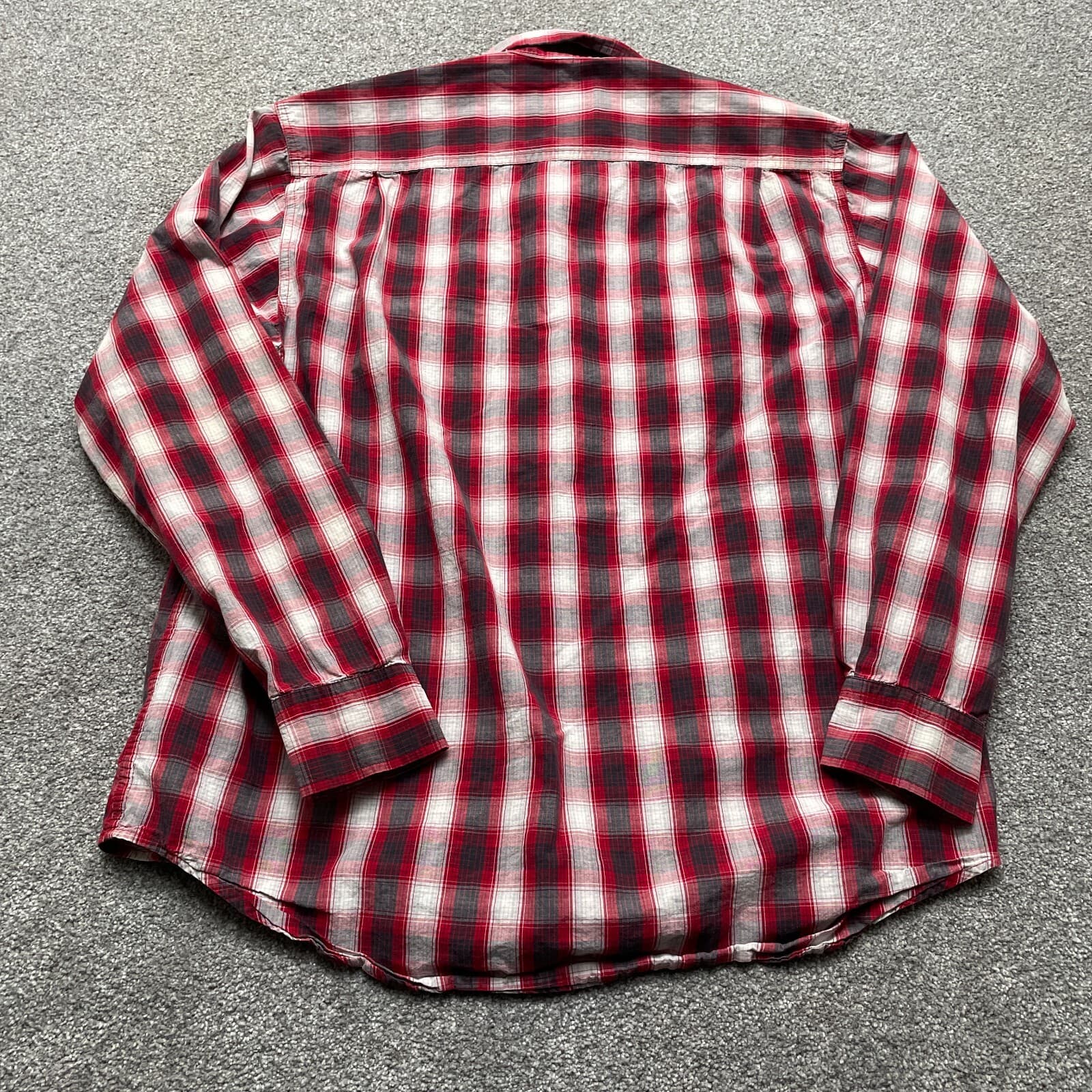 Lucky Brand Shirt Adult Large Multicolor Plaid Sanforized Ring Spun Casual READ - Thumbnail 7