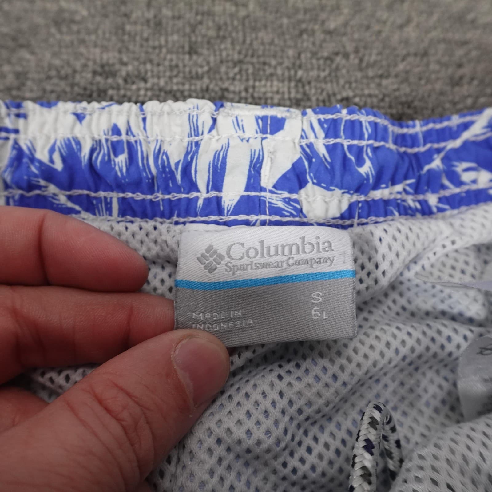 Columbia PFG Swim Shorts Mens Small Blue Tropical Fish Print Lined Trunks - Thumbnail 2