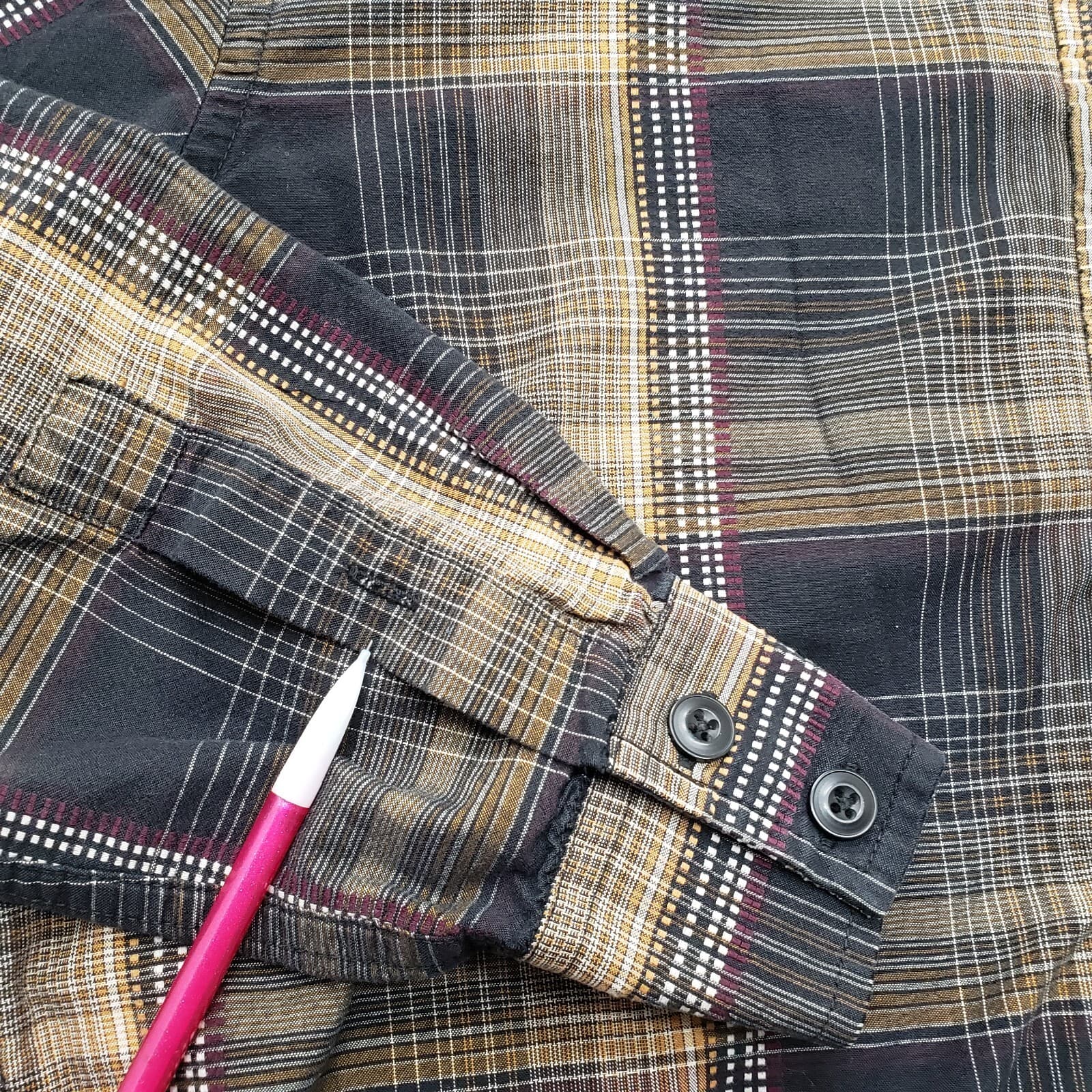 PrAna Shirt Mens Small Multicolor Plaid Long Sleeve Casual Button Down Outdoors - Thumbnail 4