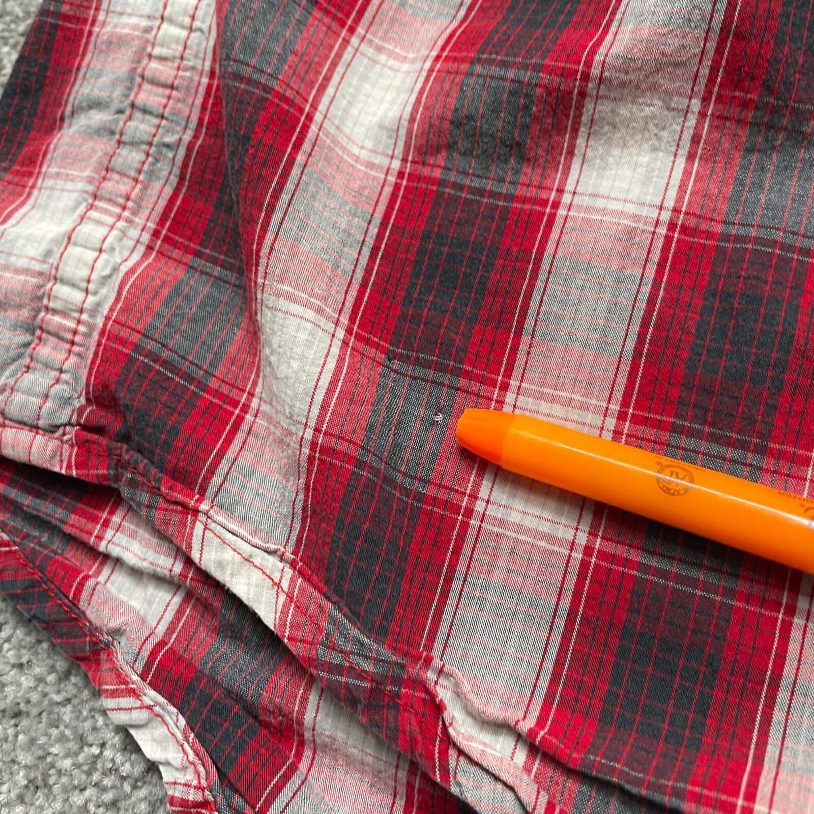 Lucky Brand Shirt Adult Large Multicolor Plaid Sanforized Ring Spun Casual READ - Thumbnail 6