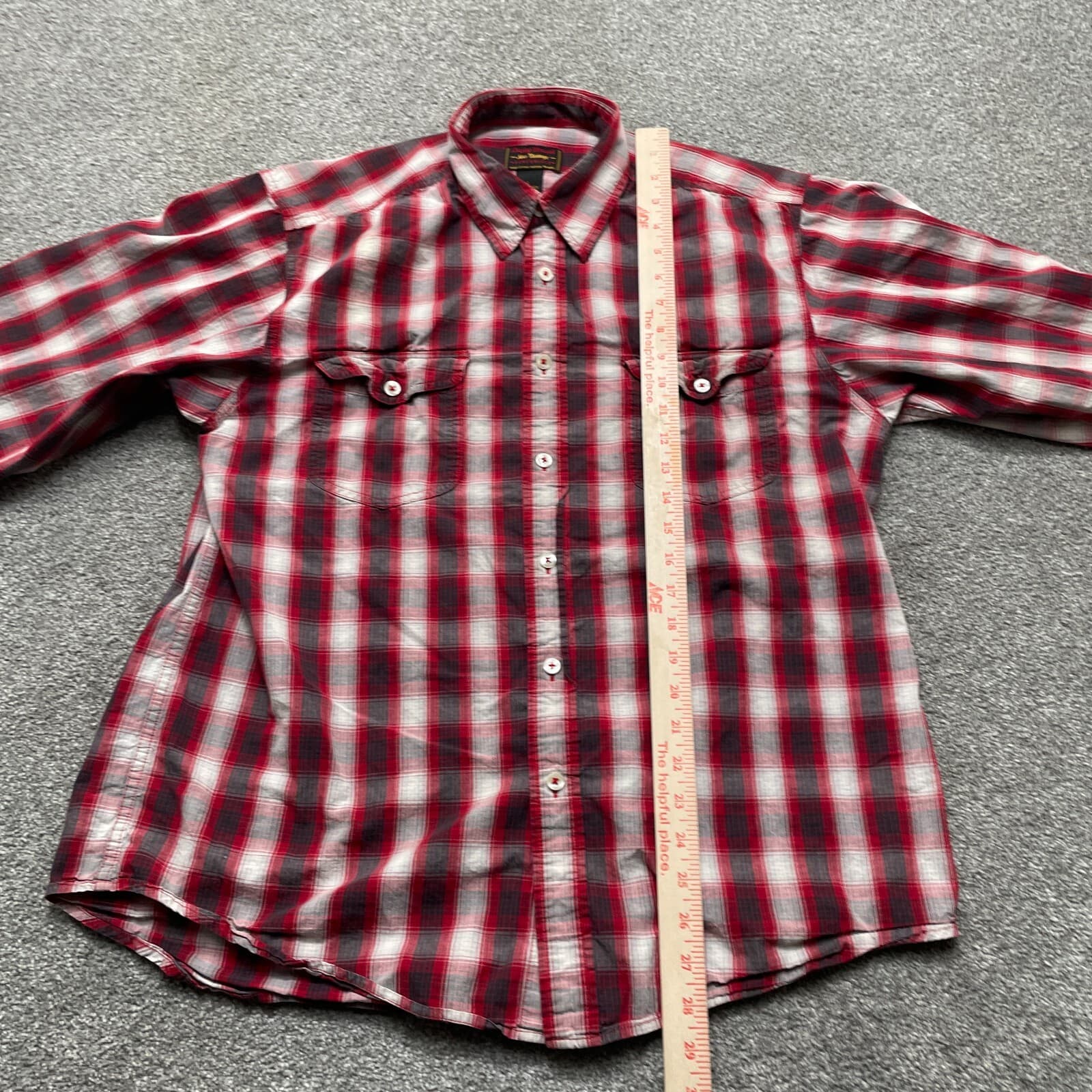 Lucky Brand Shirt Adult Large Multicolor Plaid Sanforized Ring Spun Casual READ - Thumbnail 5
