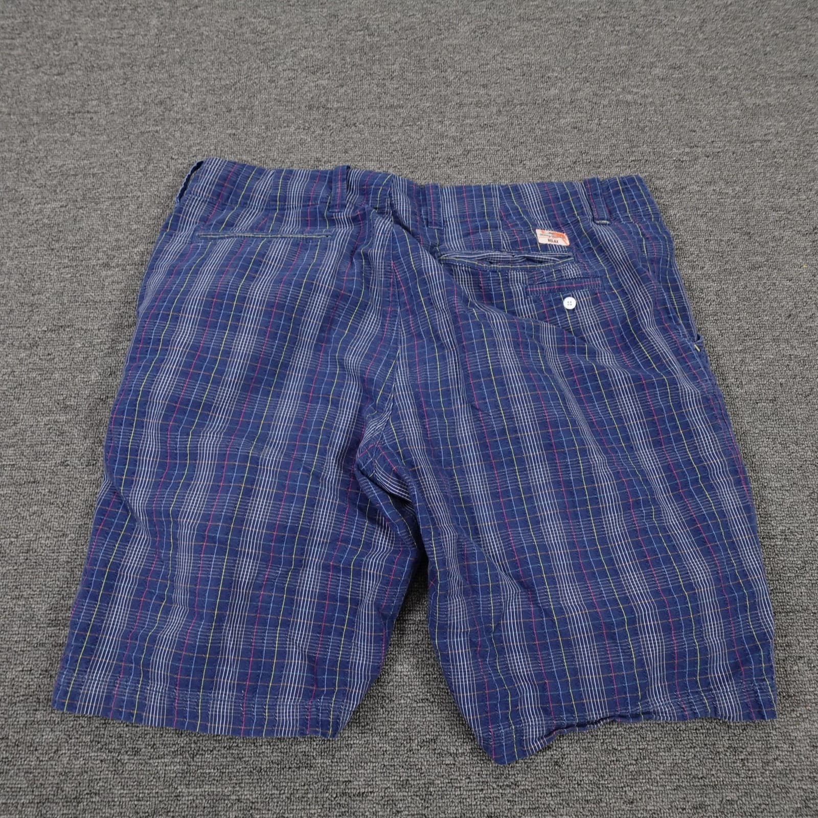 Tommy Bahama Shorts Mens 34 Blue Plaid Cotton Chino 10 Inseam Casual Summer - Thumbnail 4