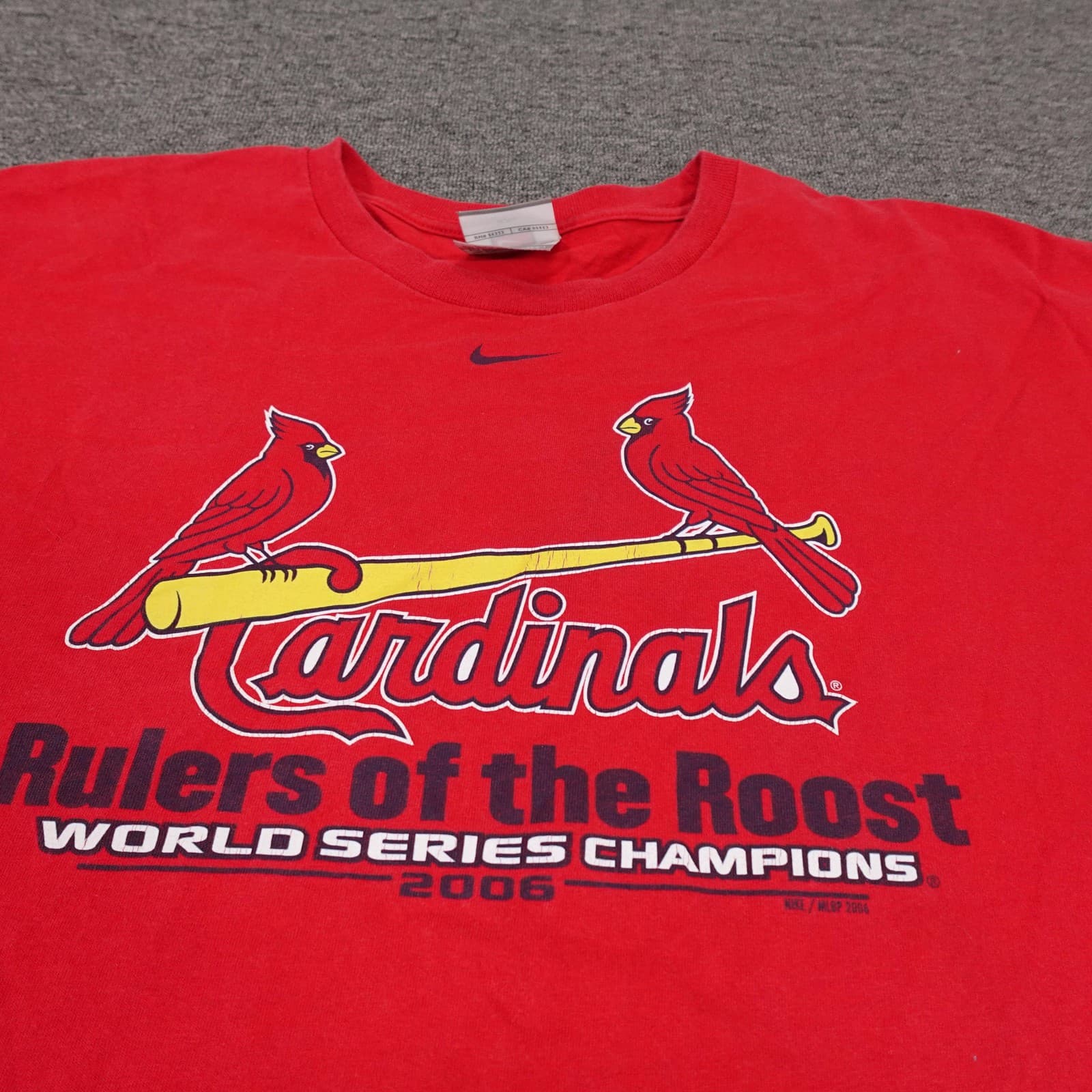 St. Louis Cardinals Shirt Mens 2XL Red MLB Baseball Nike 2006 Champs Tee - Thumbnail 3