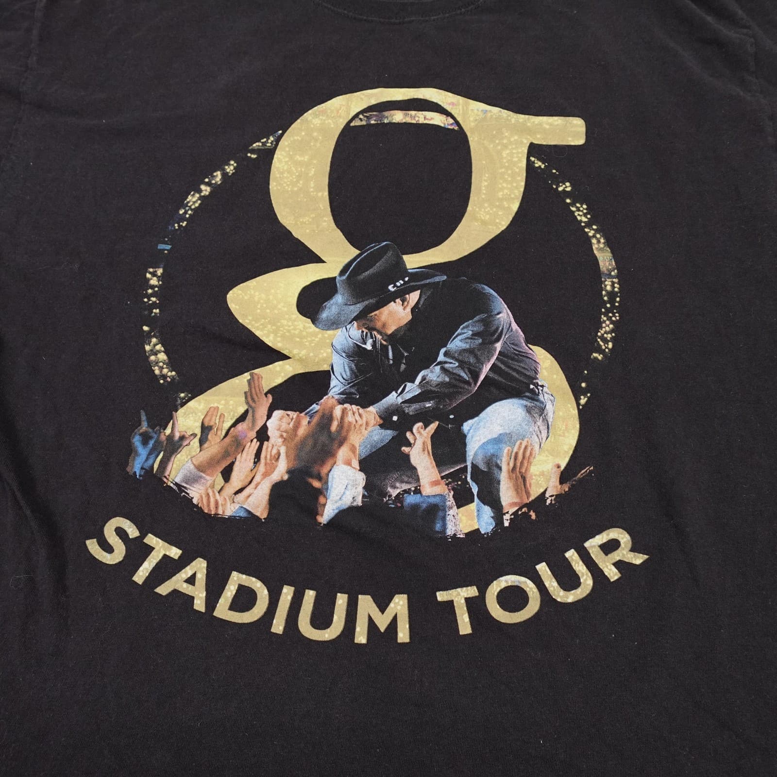 Garth Brooks Hanes Shirt Mens XL Black Stadium Tour Concert Graphic Tee Country - Thumbnail 2