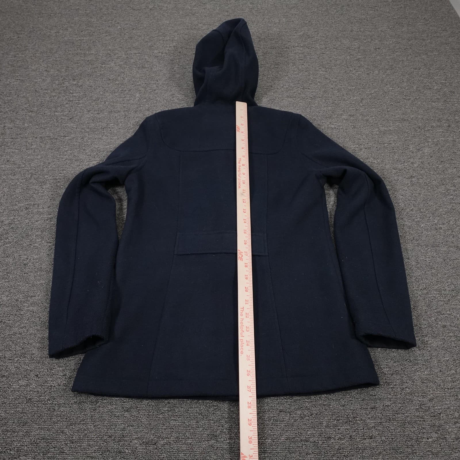 SO Coat Womens Juniors Medium Navy Blue Hooded Toggle Button Twill Duffle Parka - Thumbnail 6
