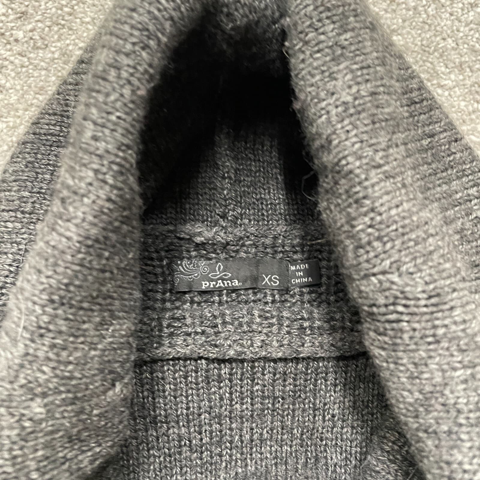 prAna Sweater Adult XS Extra Small Gray Ribbed Knit Turtleneck Pullover Ladies - Thumbnail 3