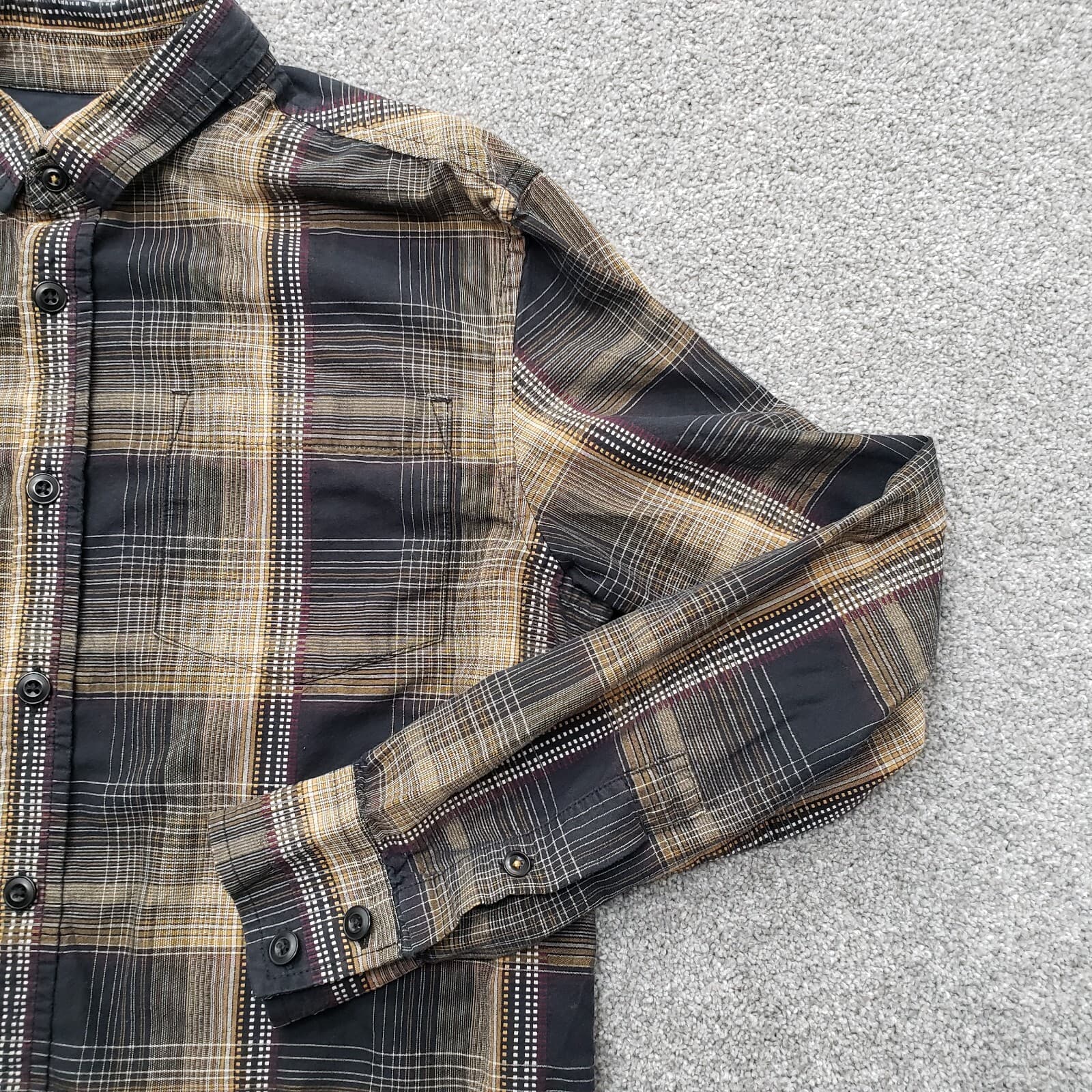 PrAna Shirt Mens Small Multicolor Plaid Long Sleeve Casual Button Down Outdoors - Thumbnail 5