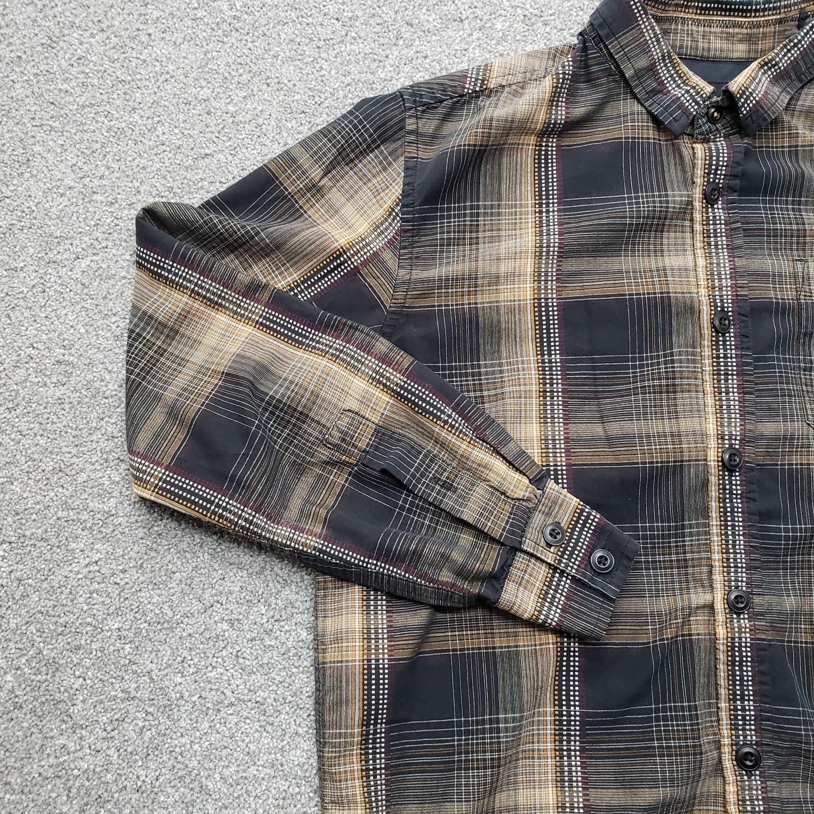PrAna Shirt Mens Small Multicolor Plaid Long Sleeve Casual Button Down Outdoors - Thumbnail 3
