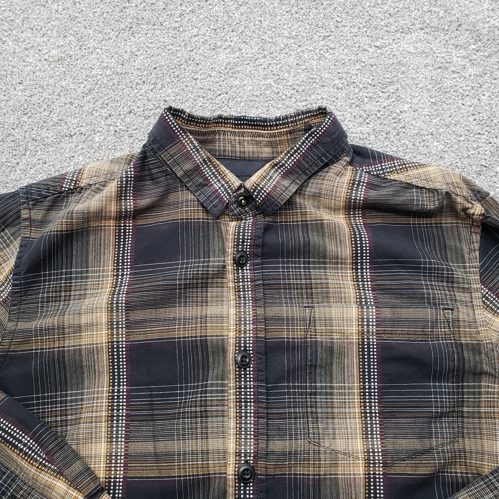 PrAna Shirt Mens Small Multicolor Plaid Long Sleeve Casual Button Down Outdoors - Thumbnail 2