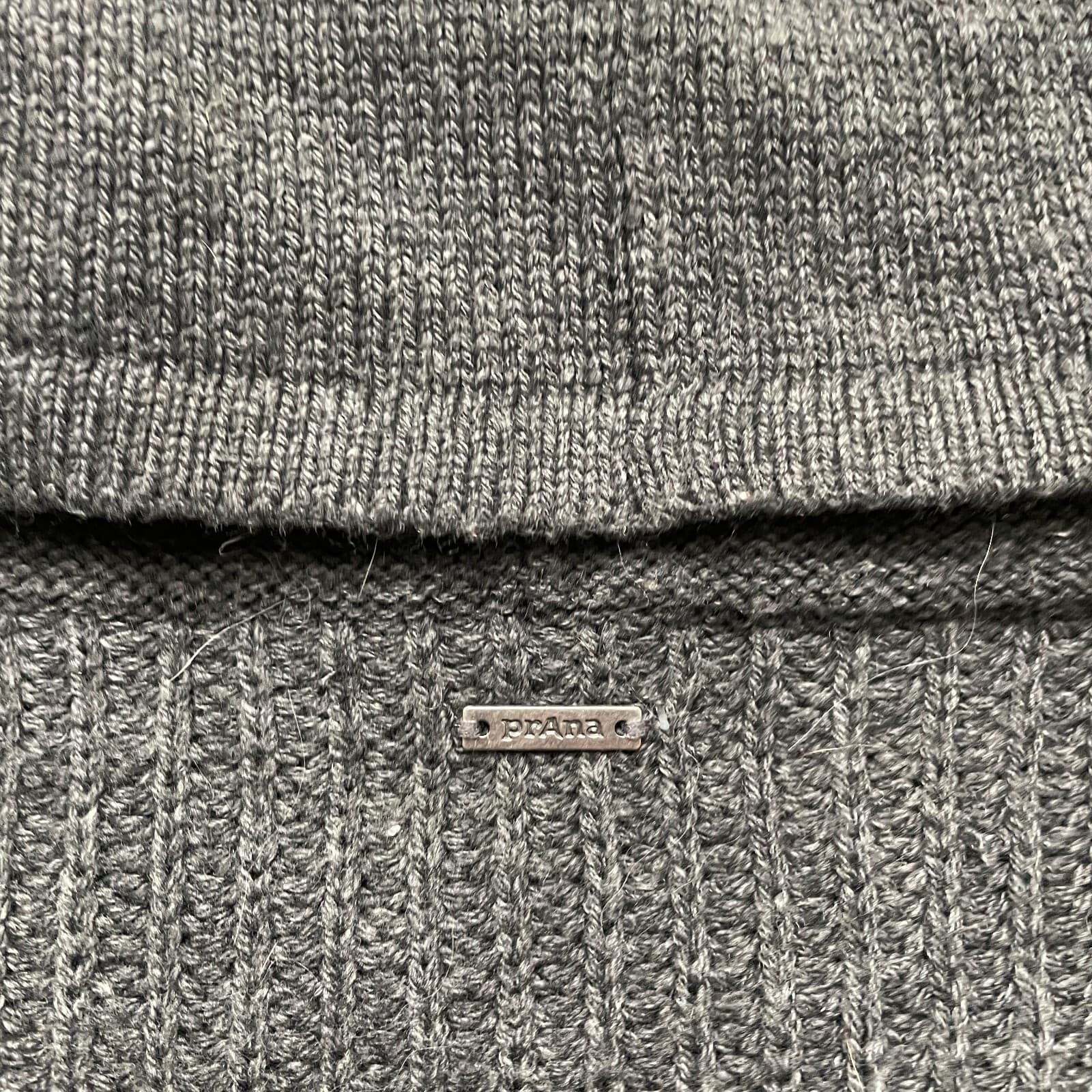 prAna Sweater Adult XS Extra Small Gray Ribbed Knit Turtleneck Pullover Ladies - Thumbnail 6