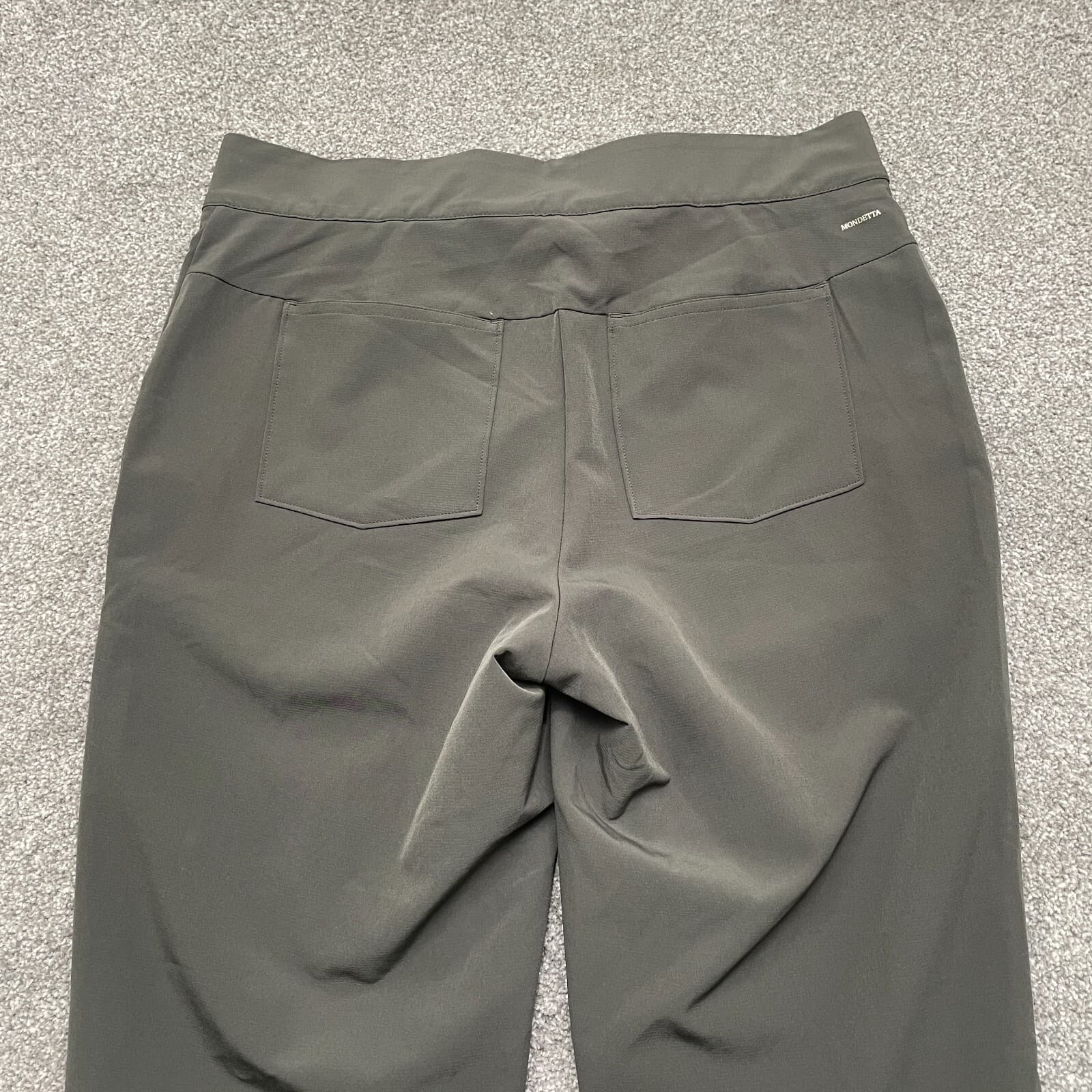 Mondetta Pants Adult 6 Gray Lightweight Casual Active Chino Elastic Waist Ladies - Thumbnail 5