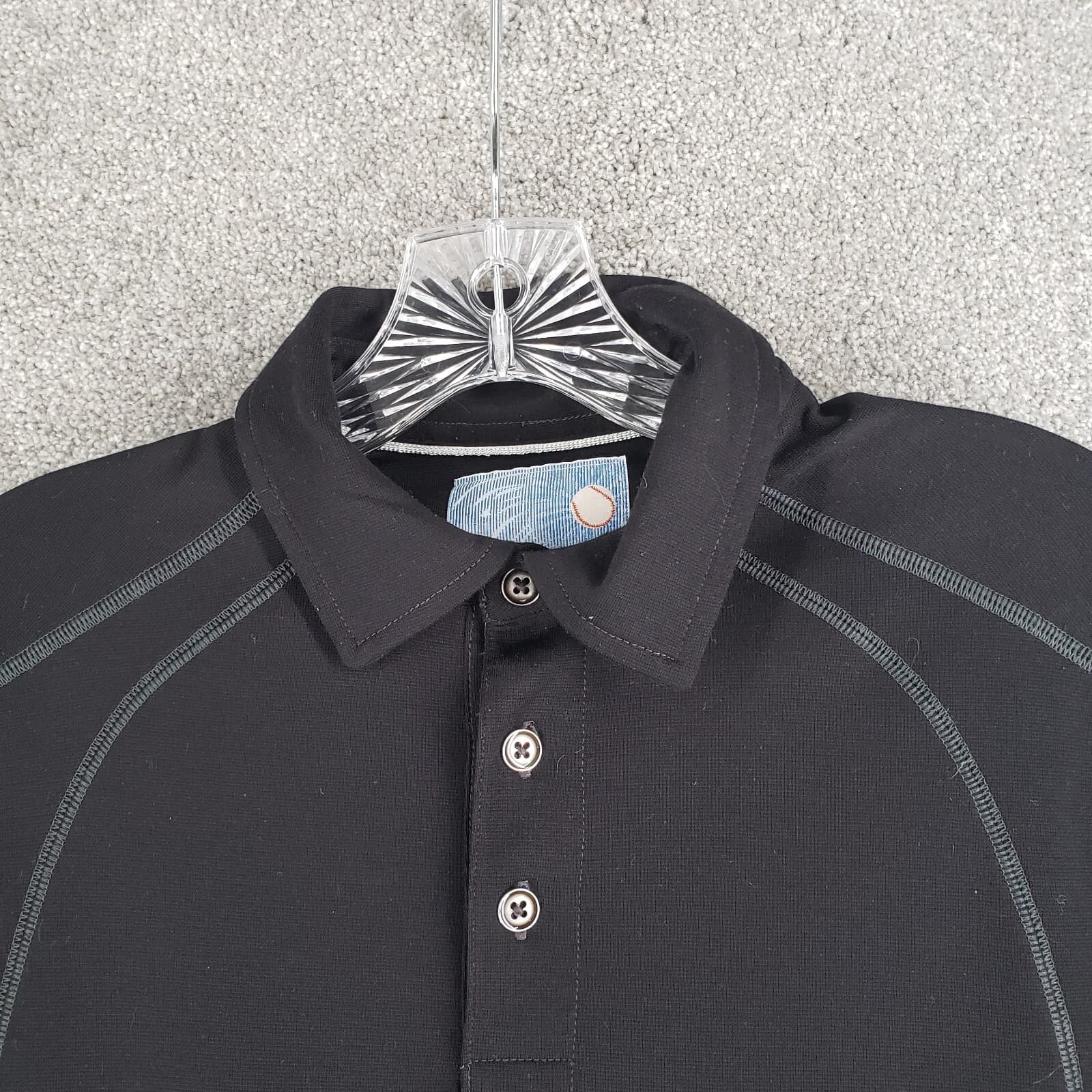 Tommy Bahama Baseball Polo Mens S Black Colorado Rockies MLB Short Sleeve Shirt - Thumbnail 2