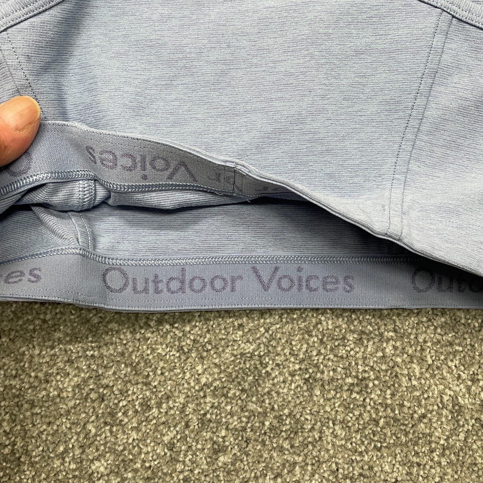 Outdoor Voices Shirt Womens Small Blue Cropped Active Tank Top Gym Running Yoga - Thumbnail 3