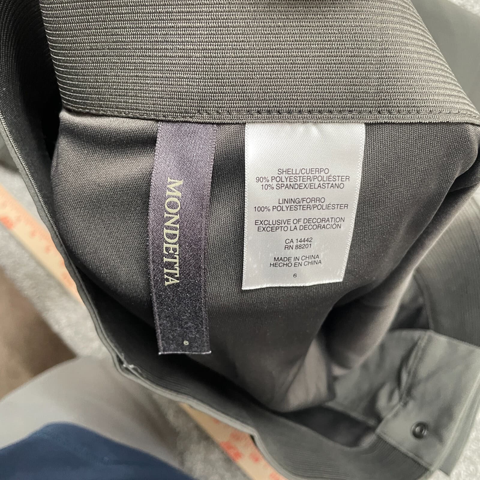 Mondetta Pants Adult 6 Gray Lightweight Casual Active Chino Elastic Waist Ladies - Thumbnail 6