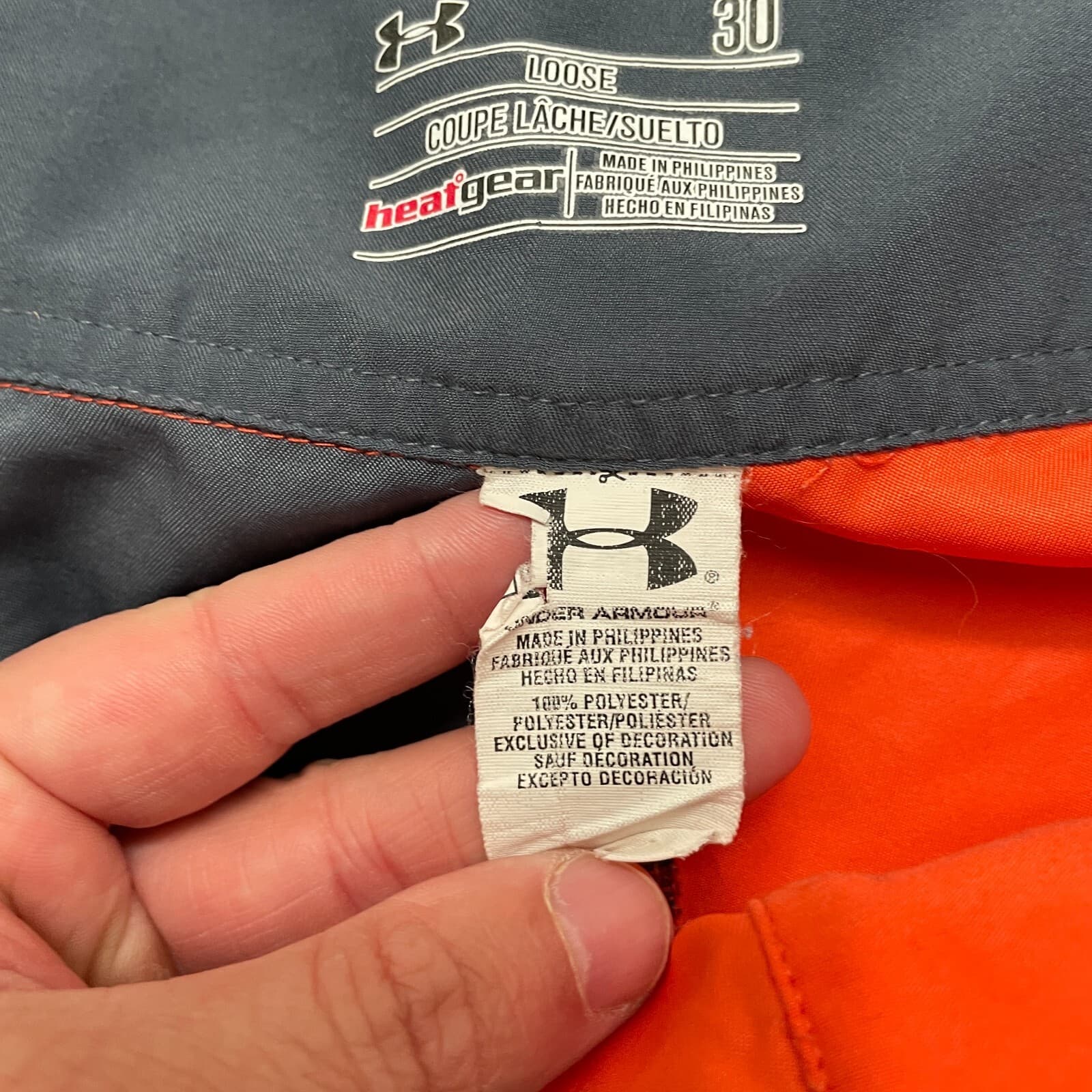 Under Armour Shorts 30 Orange Heatgear Loose Unlined Board Summer 11 In Mens - Thumbnail 5