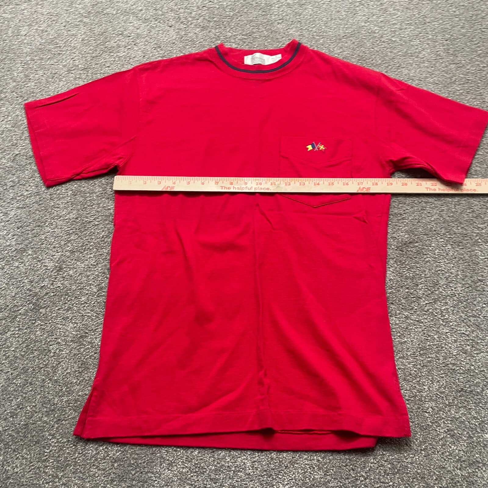 VINTAGE Kenny Rogers Shirt Small Red Country Music Pocket Tee Crew 90s Mens - Thumbnail 4