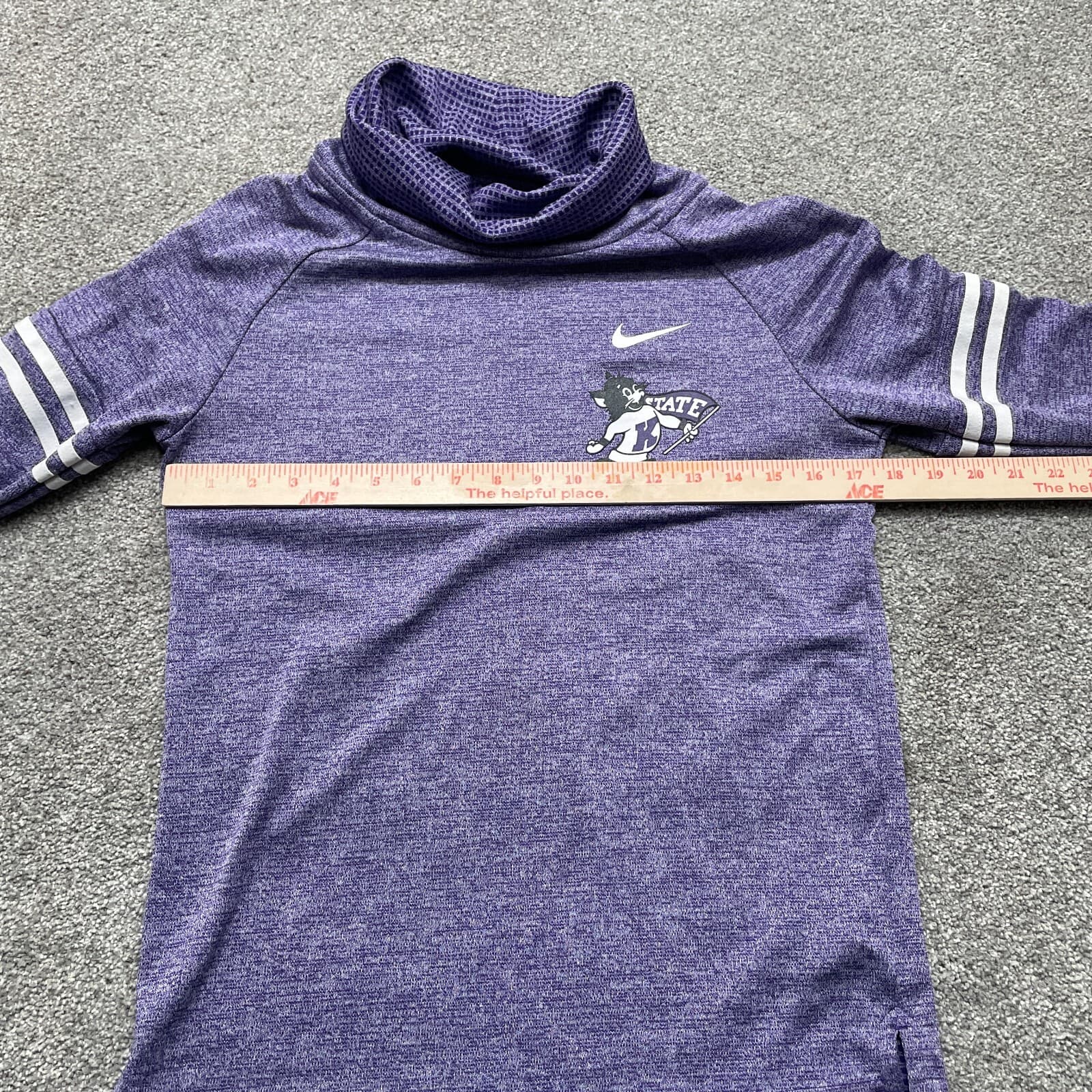Nike Kansas State Wildcats Pullover Women XS Purple Cowl Neck Fleece 36390X-KS5 - Thumbnail 4