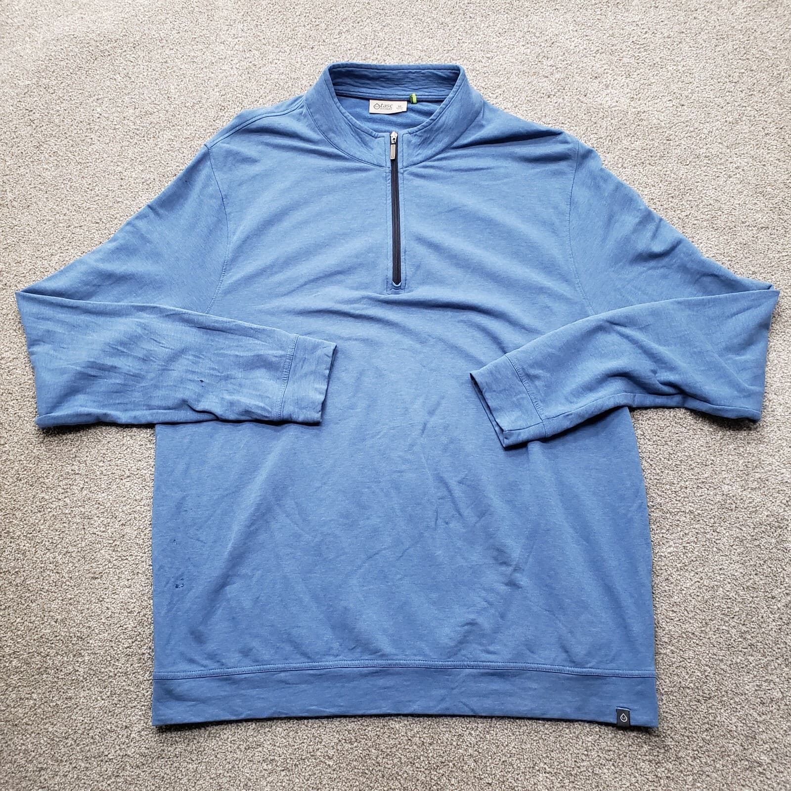 Tasc Sweater Adult Extra Large Blue 1/4 Zip Casual Mens FLAWED