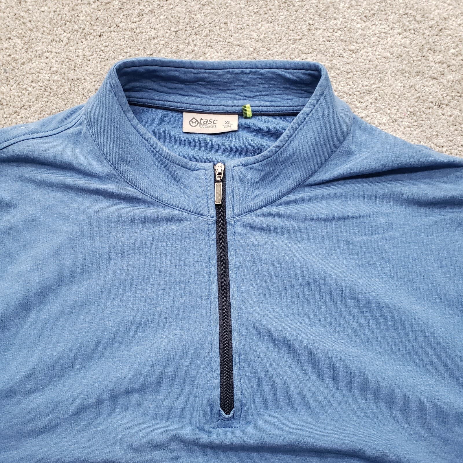 Tasc Sweater Adult Extra Large Blue 1/4 Zip Casual Mens FLAWED - Thumbnail 2