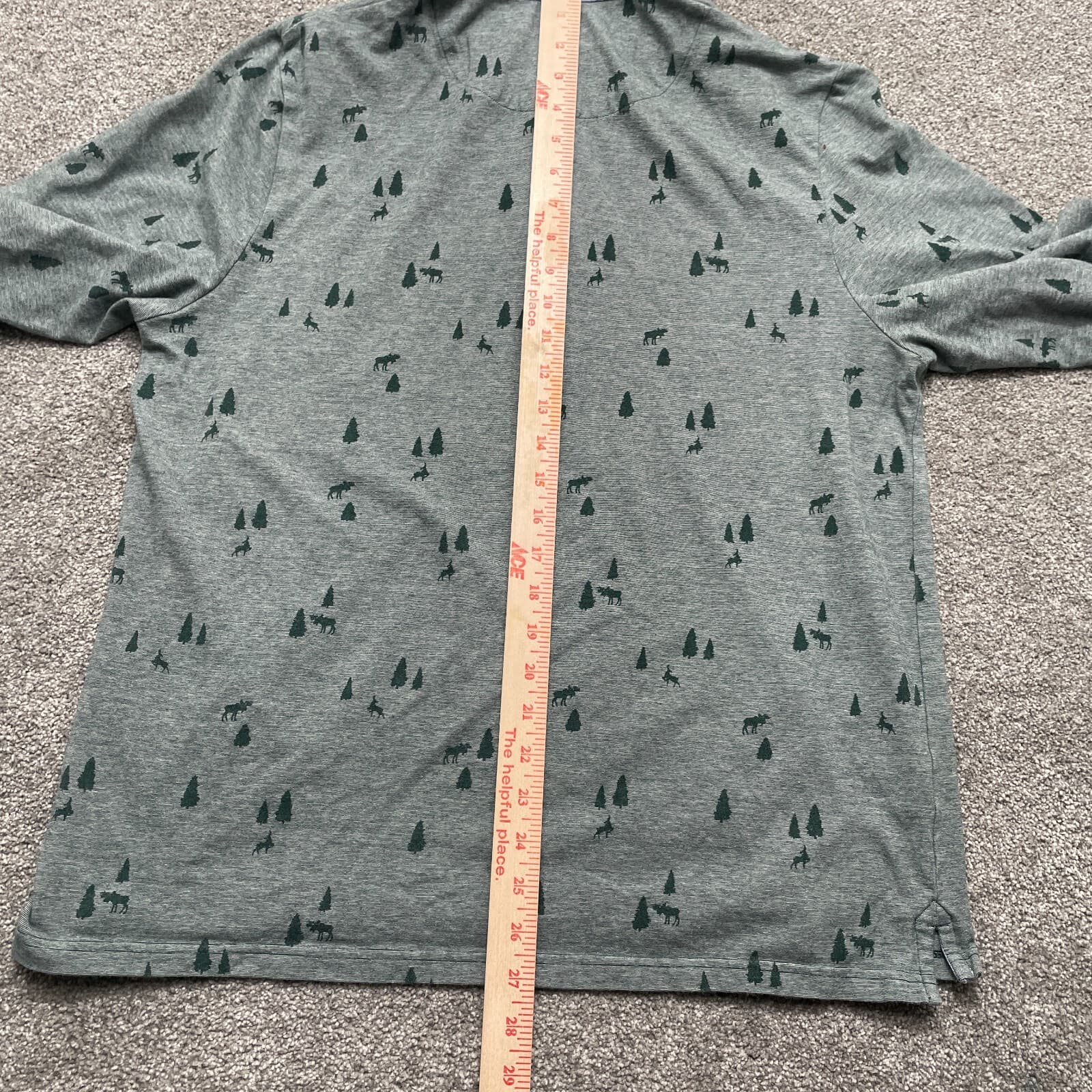 Southern Pines Polo Shirt Adult Medium Green All Over Tree Print Mens - Thumbnail 5