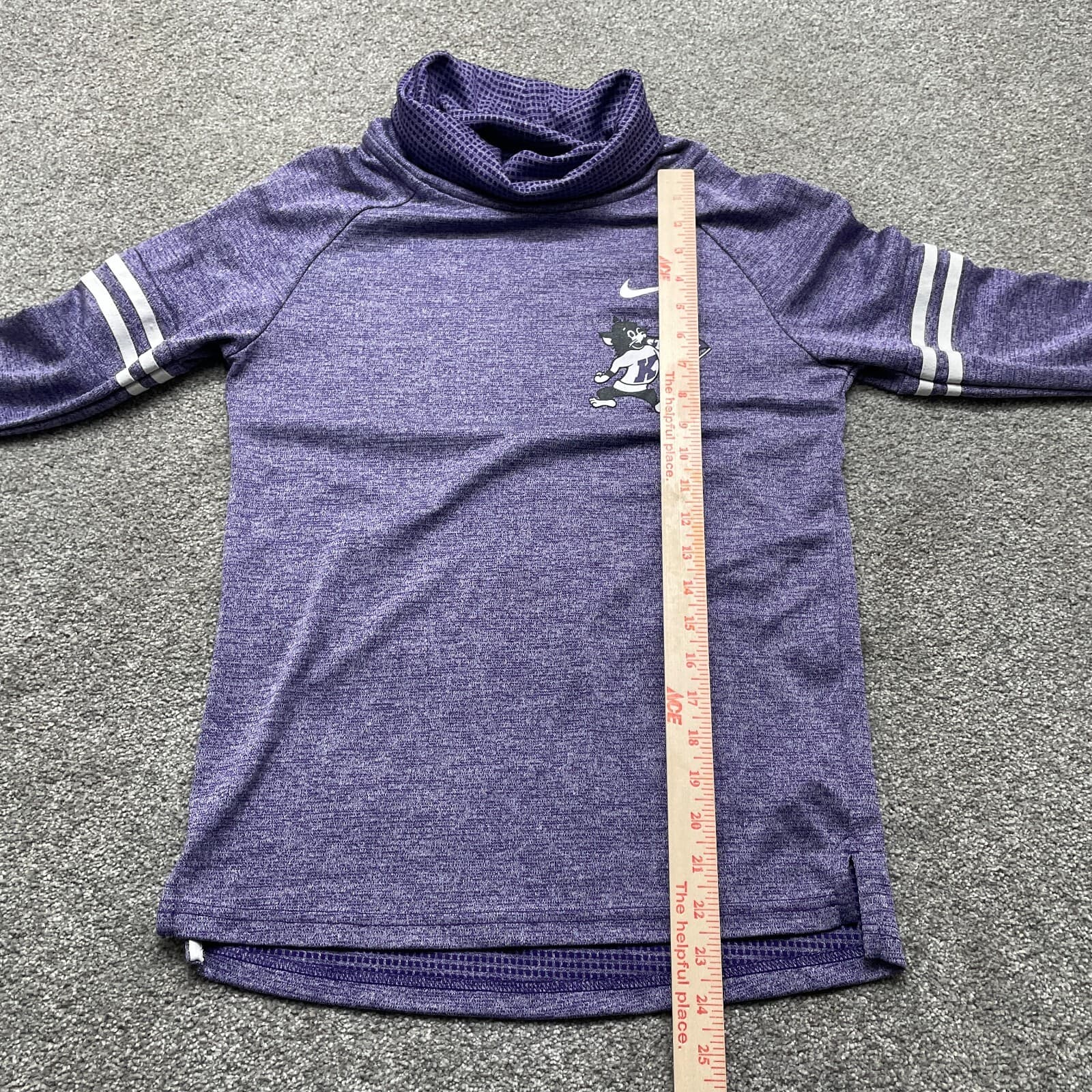 Nike Kansas State Wildcats Pullover Women XS Purple Cowl Neck Fleece 36390X-KS5 - Thumbnail 5