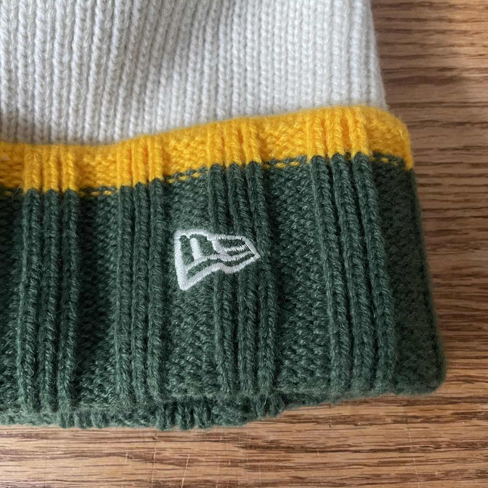 Green Bay Packers Hat Cap Snap Back Mens Green White NFL Football Pom New Era - Thumbnail 2