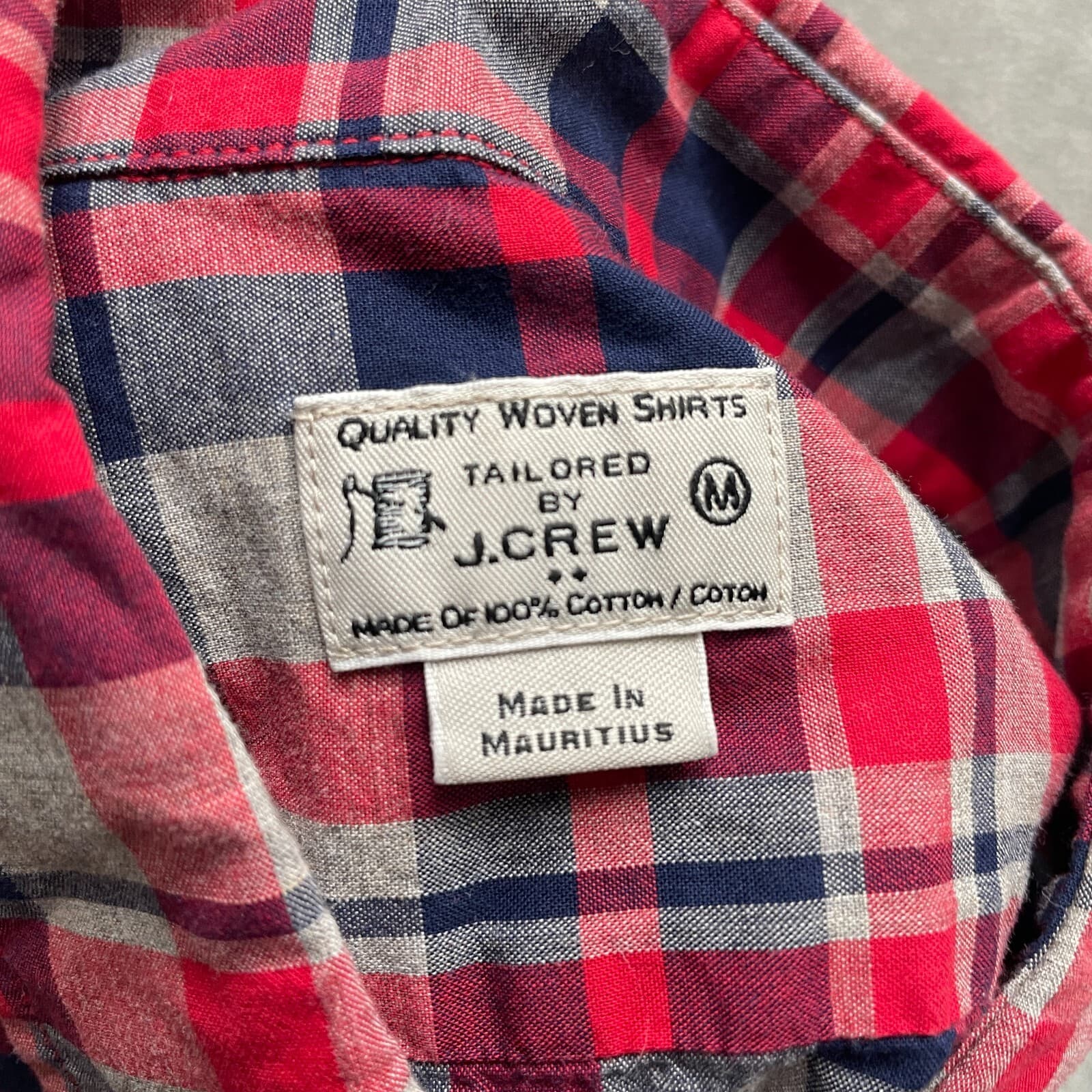 J.CREW Shirt Adult Medium Multicolor Plaid Cotton Long Sleeve Mens - Thumbnail 6