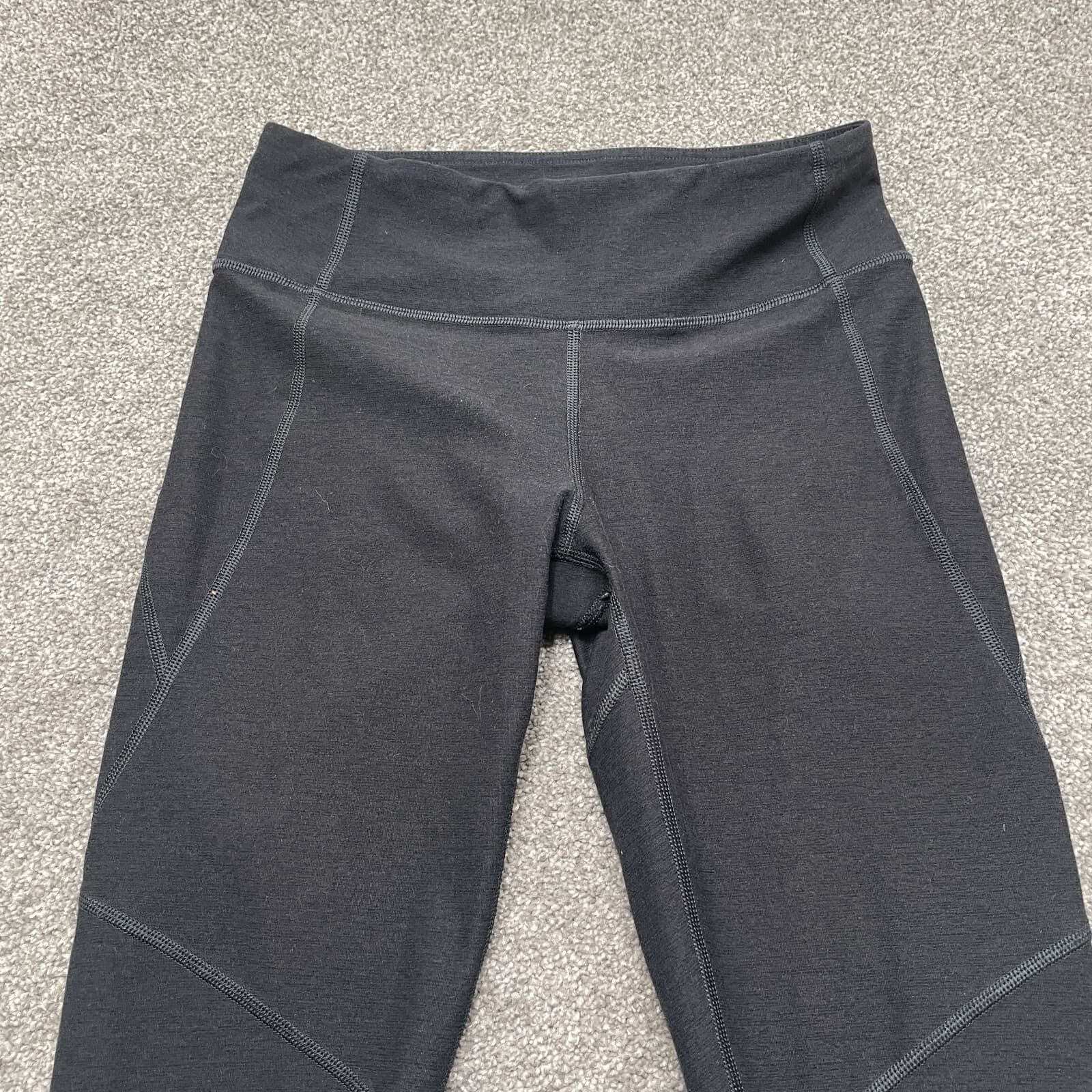 Outdoor Voices Leggings Adult Small Black Crop Mid Rise Yoga Running Ladies - Thumbnail 2