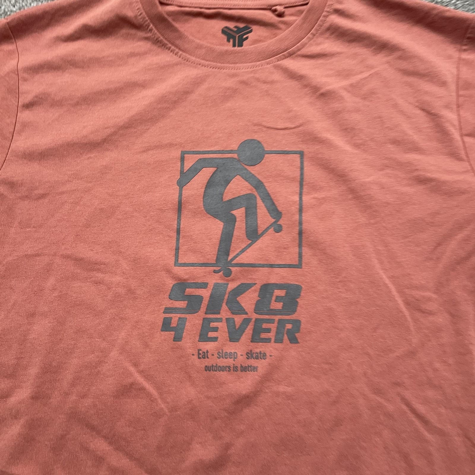 Federation Basics Shirt Mens Small SK8 4 Ever Skateboarding Graphic Tee - Thumbnail 2