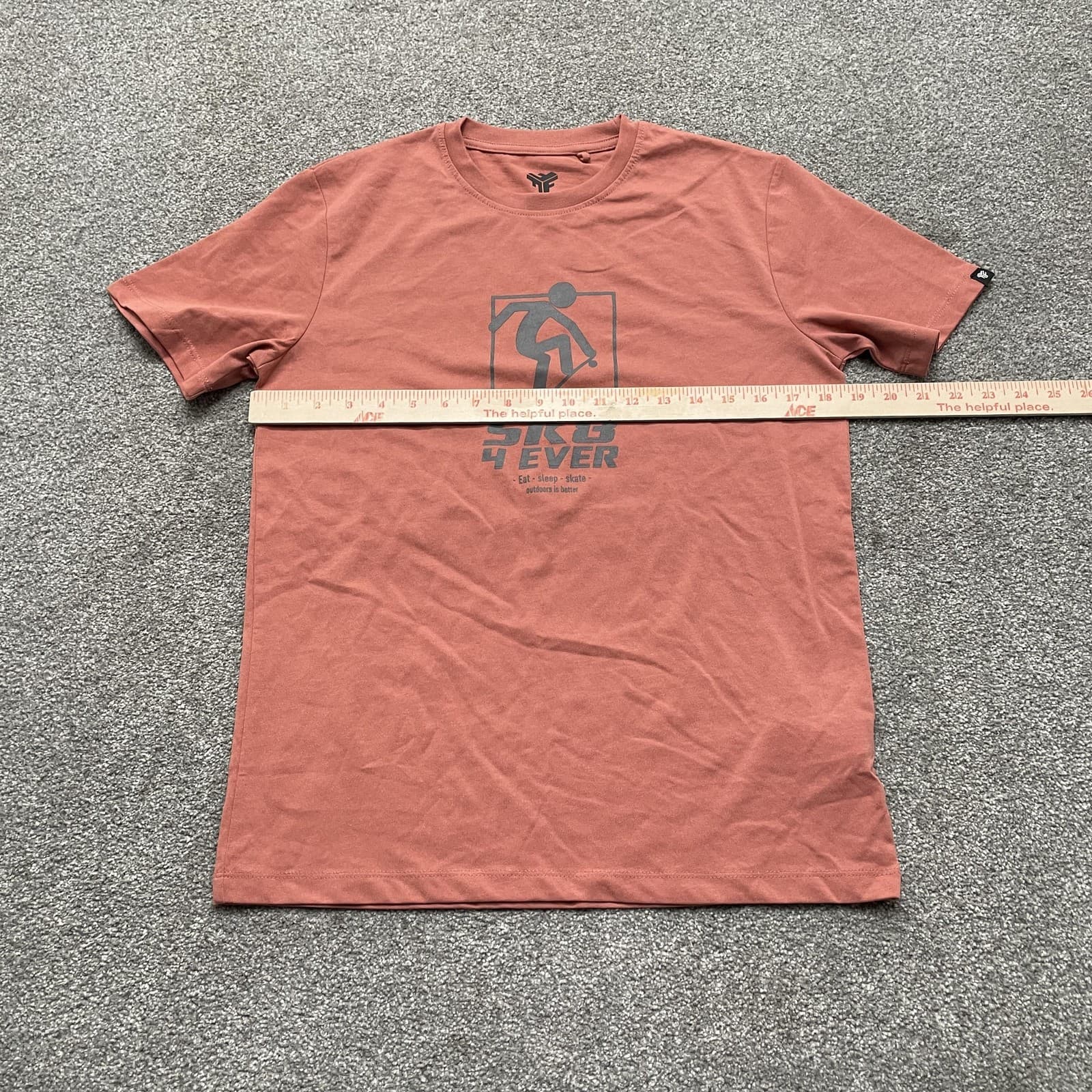 Federation Basics Shirt Mens Small SK8 4 Ever Skateboarding Graphic Tee - Thumbnail 4