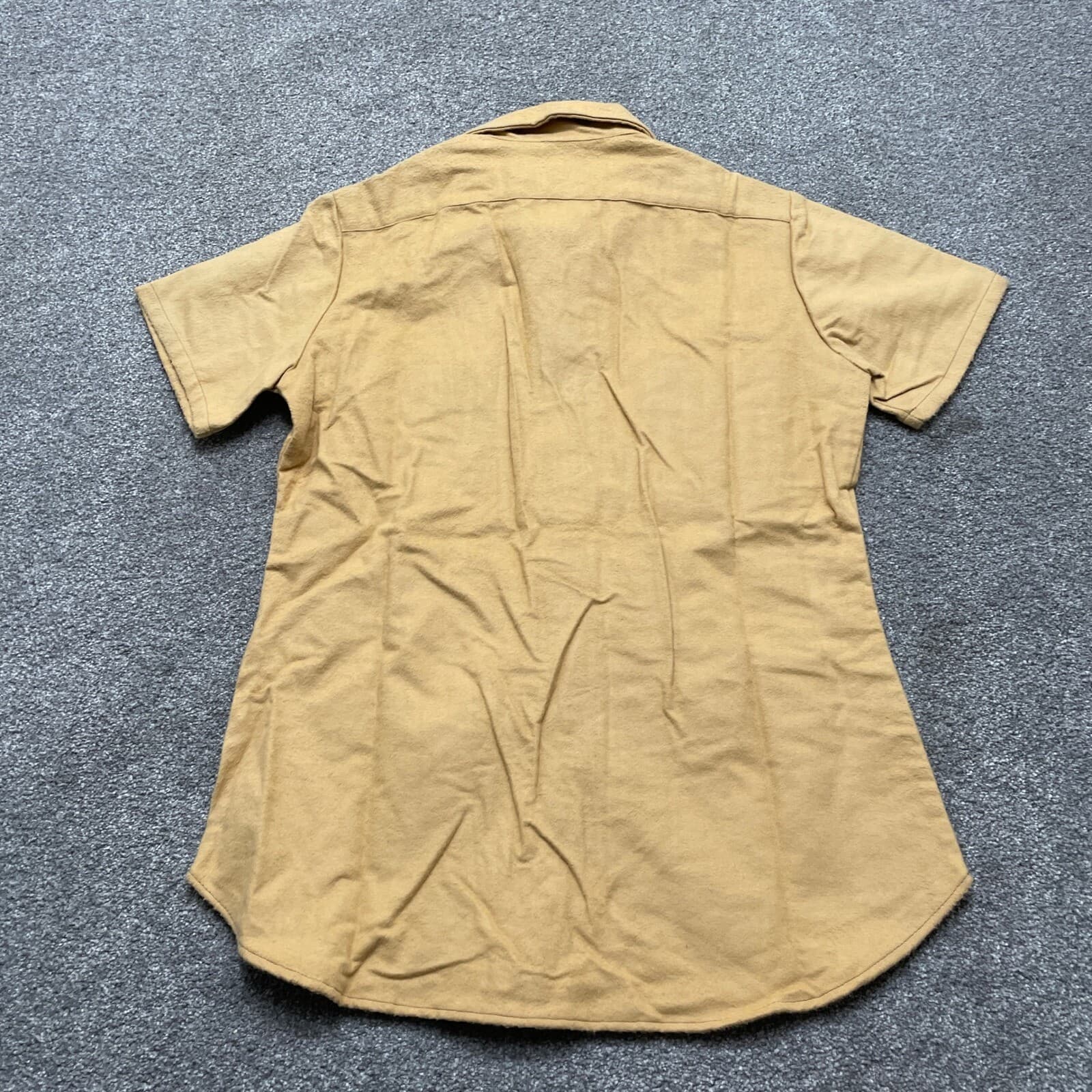 VINTAGE Sunbuster Shirt Large Beige Short Sleeve Western Pockets - Thumbnail 6