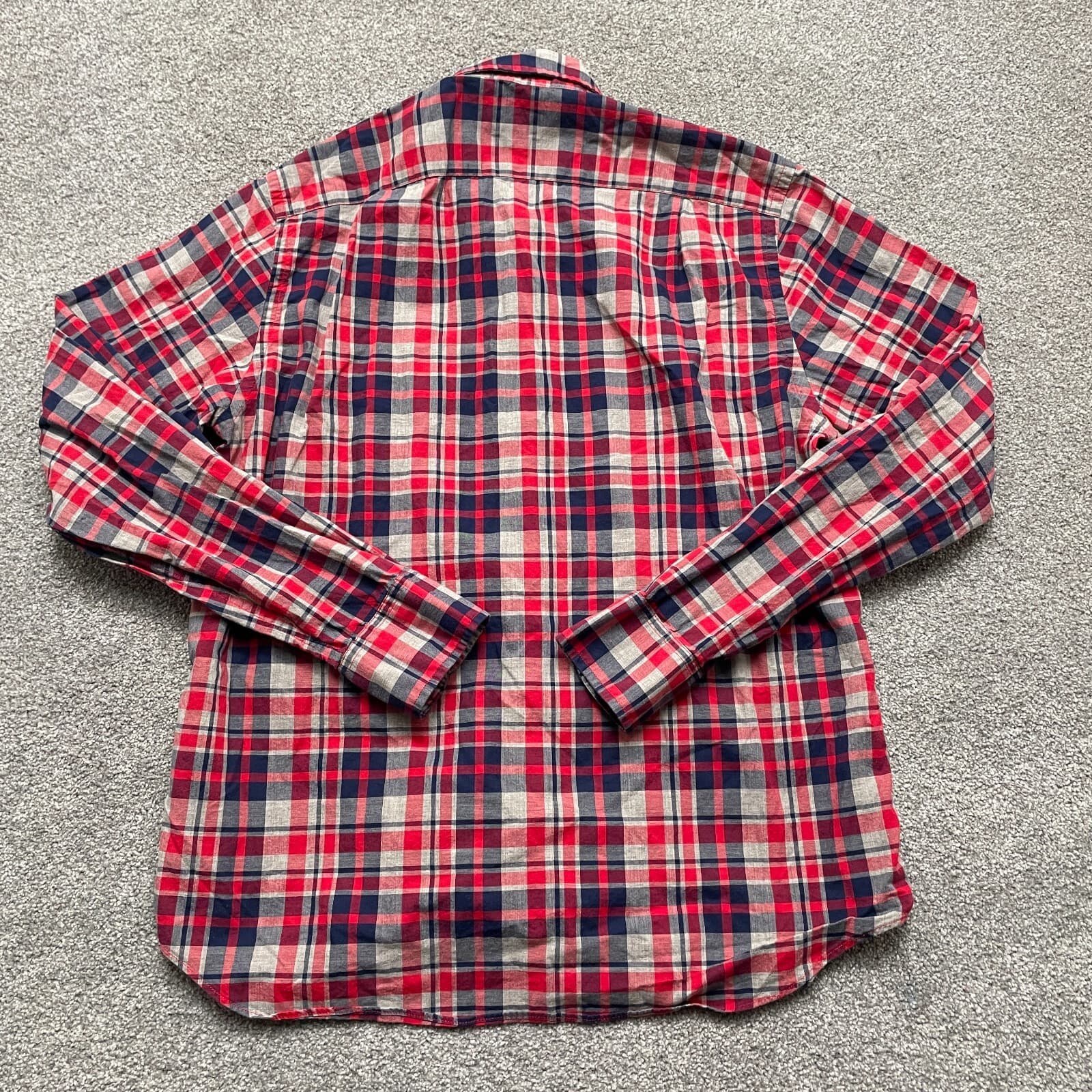J.CREW Shirt Adult Medium Multicolor Plaid Cotton Long Sleeve Mens - Thumbnail 3