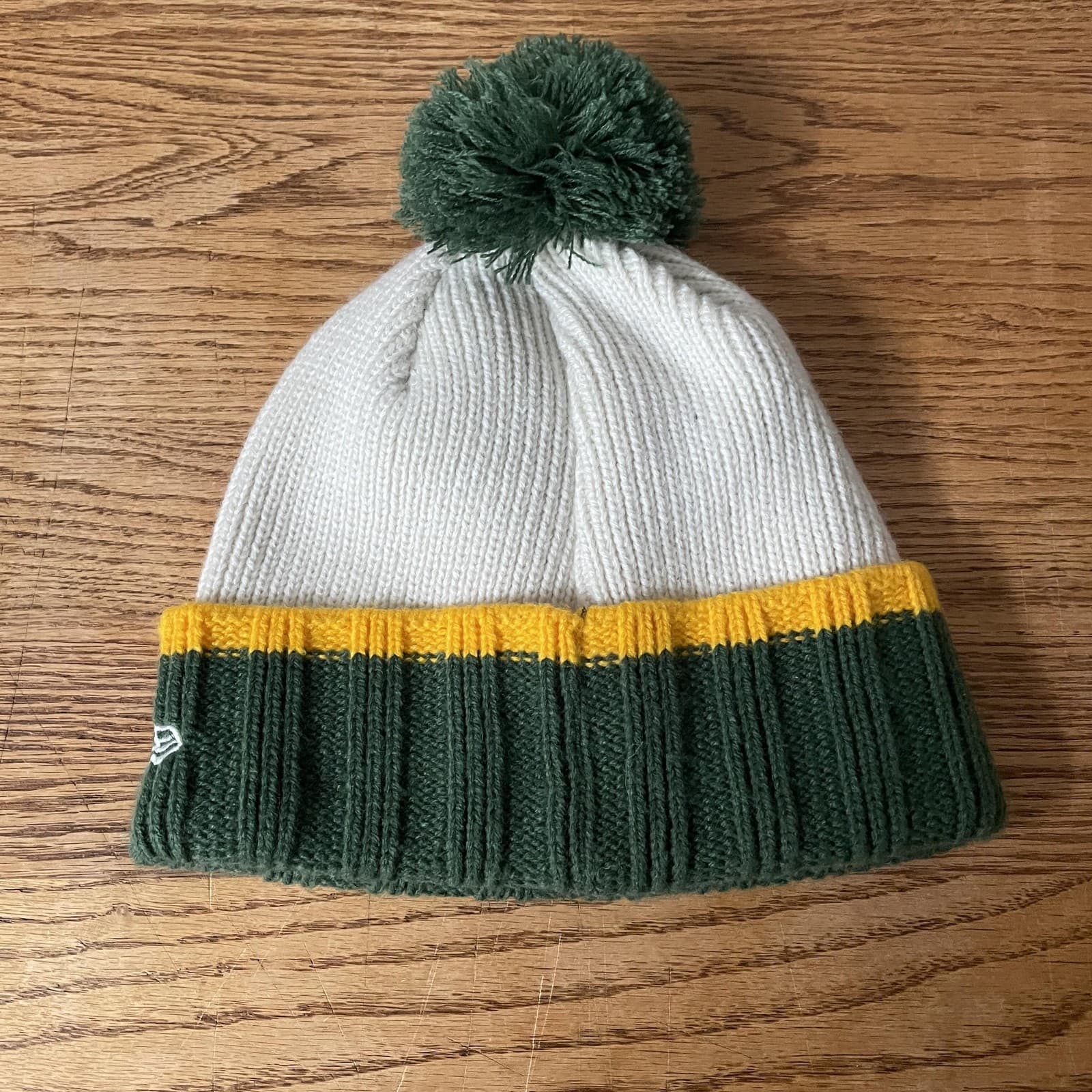 Green Bay Packers Hat Cap Snap Back Mens Green White NFL Football Pom New Era - Thumbnail 3