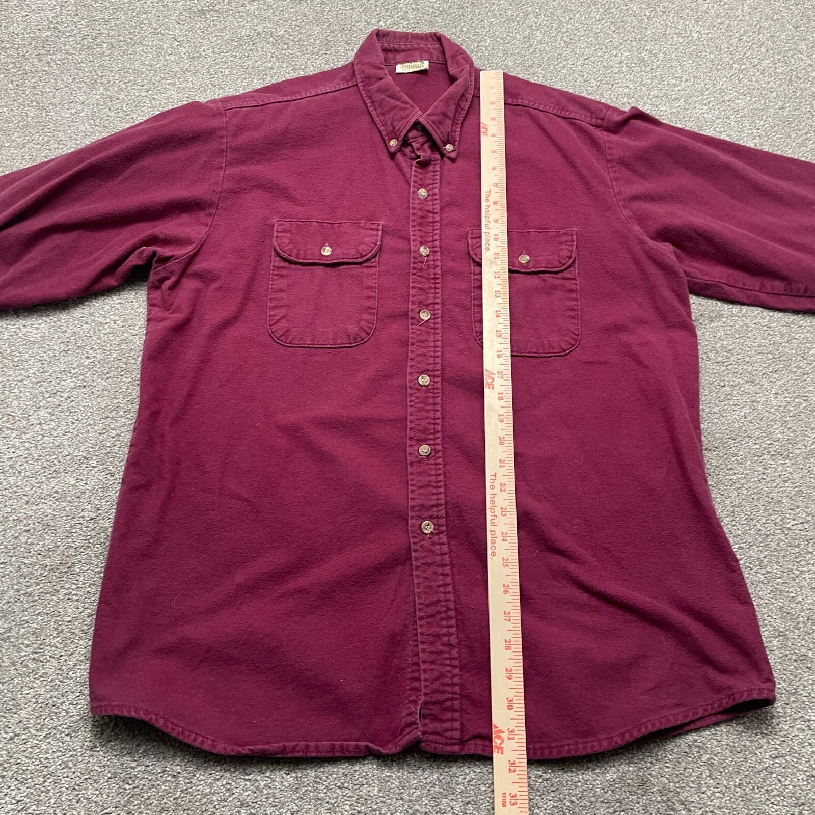 VINTAGE Five Brother Shirt XL Red Workwear Flannel Long Sleeve 90s Mens - Thumbnail 5