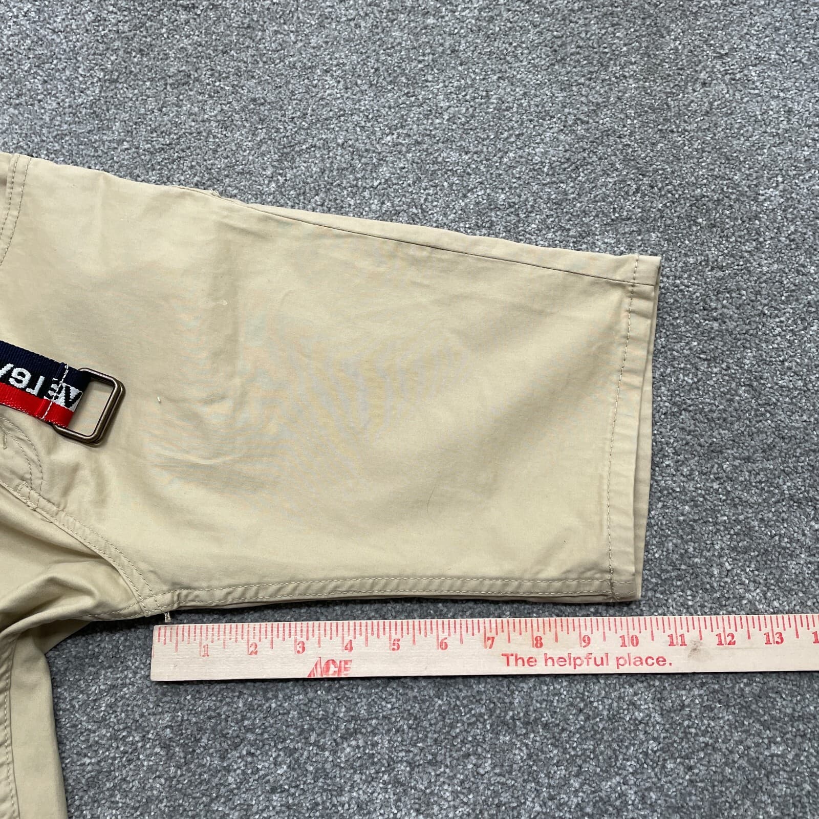 Levi's 511 Slim Shorts Boys 16 REG Tan Chino 5-Pocket with Branded Web Belt - Thumbnail 7