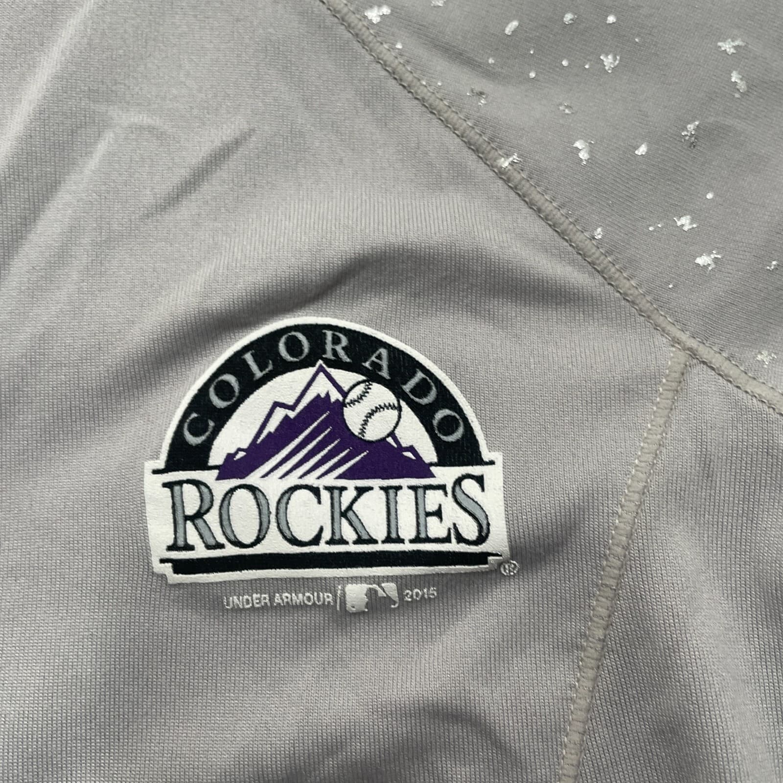 Colorado Rockies Shirt Adult Small Gray Under Armour 1/4 Zip Semi Fitted Ladies - Thumbnail 4