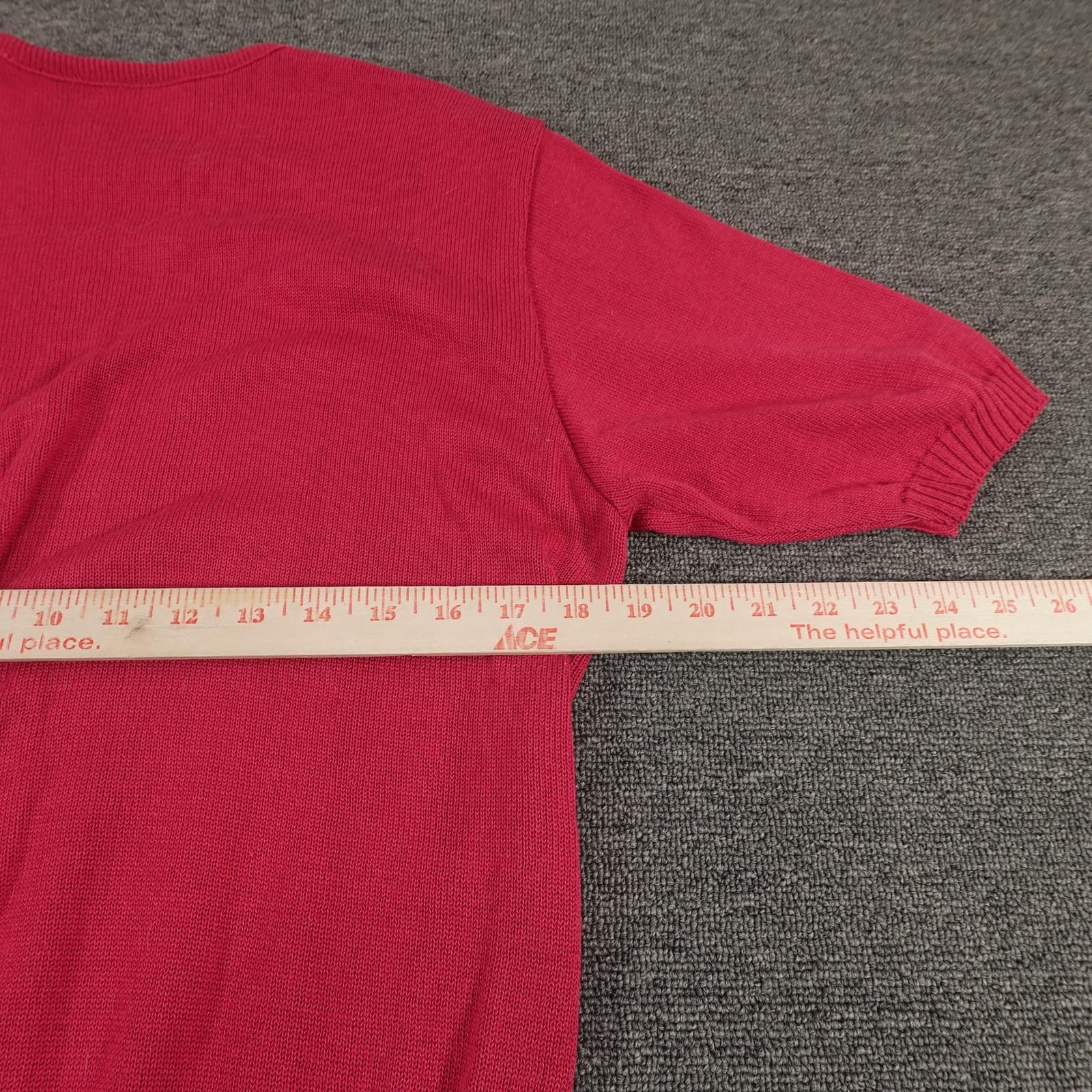 Vintage Country Sophisticates By Pendleton Sweater Womens Large Red Cotton Knit - Thumbnail 6