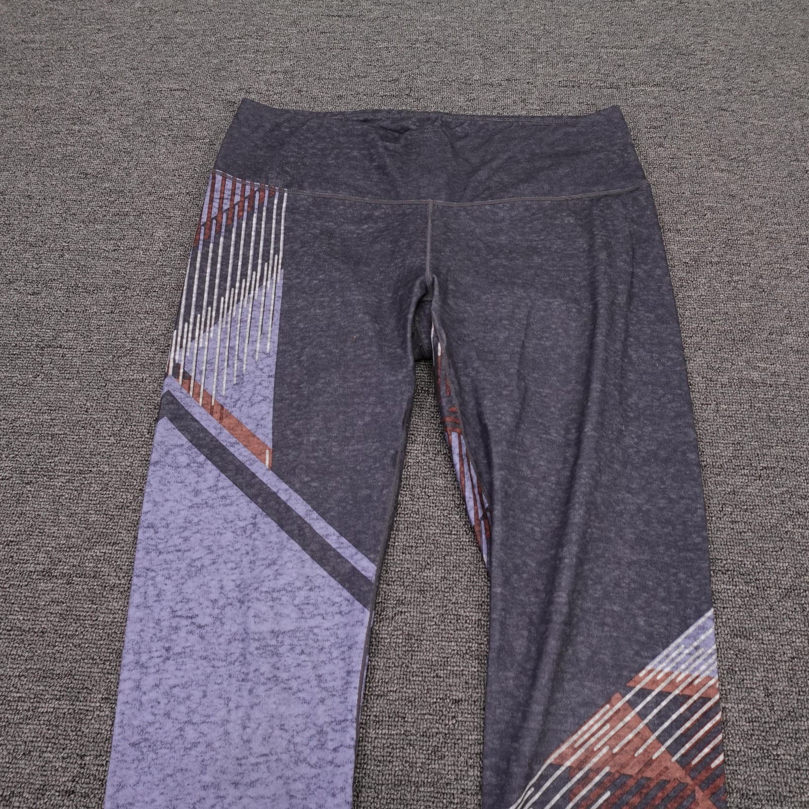 Prana Leggings Womens Large Multicolor Geometric Ankle Knit Yoga Athletic - Thumbnail 2