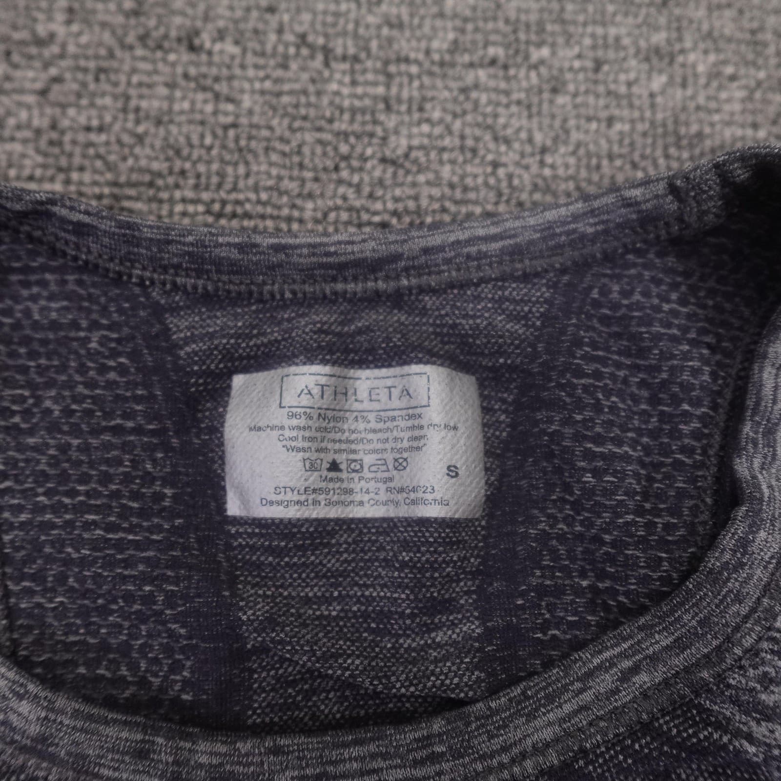 Athleta Tank Top Womens Small Gray Heathered Racerback Knit Athletic Gym Yoga - Thumbnail 3