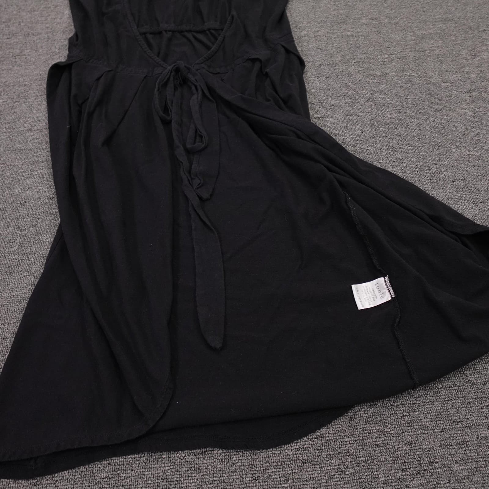 Tonlé Dress Womens Small Black Sleeveless Scoop Neck Hi-Low Empire Waist Casual - Thumbnail 5