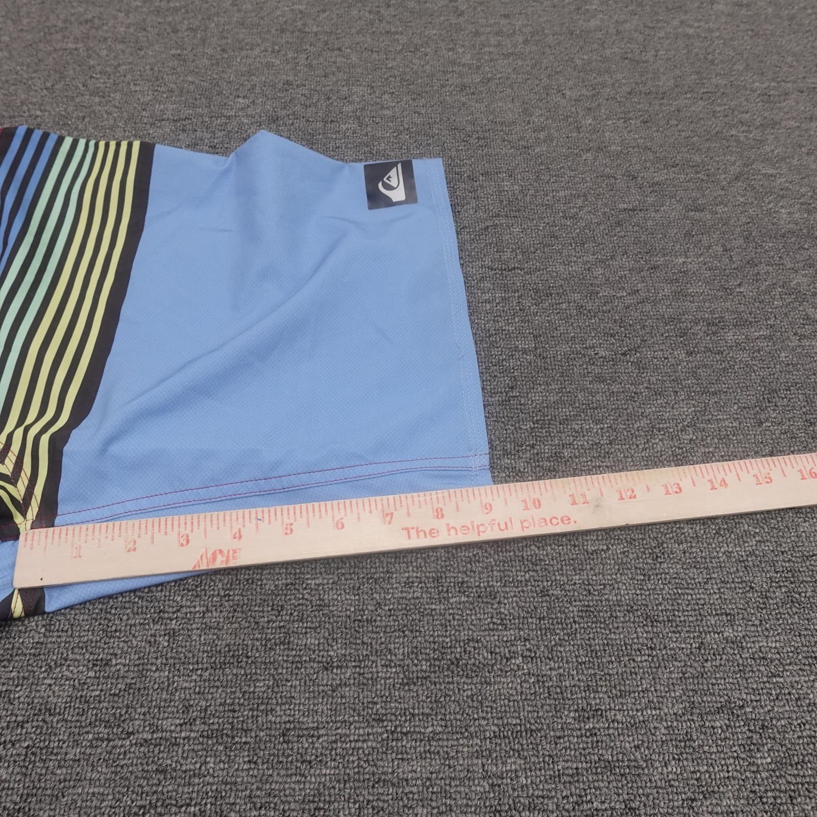 Quiksilver Board Shorts Mens 32 Blue Striped Highline DryFlight Swim Trunks - Thumbnail 9
